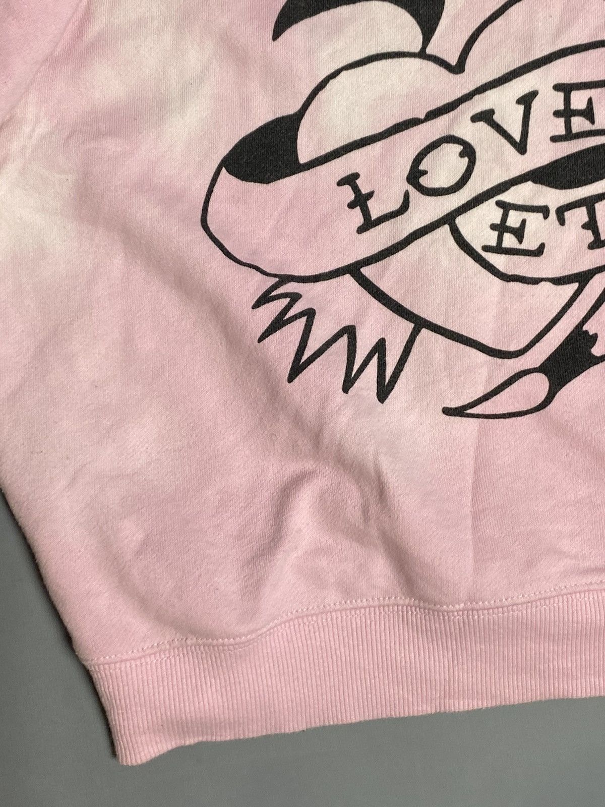 Christian Audigier Ed Hardy Love Hoodie Pink Graphic Women's L Bleach Damage Size L / US 10 / IT 46 - 18 Thumbnail