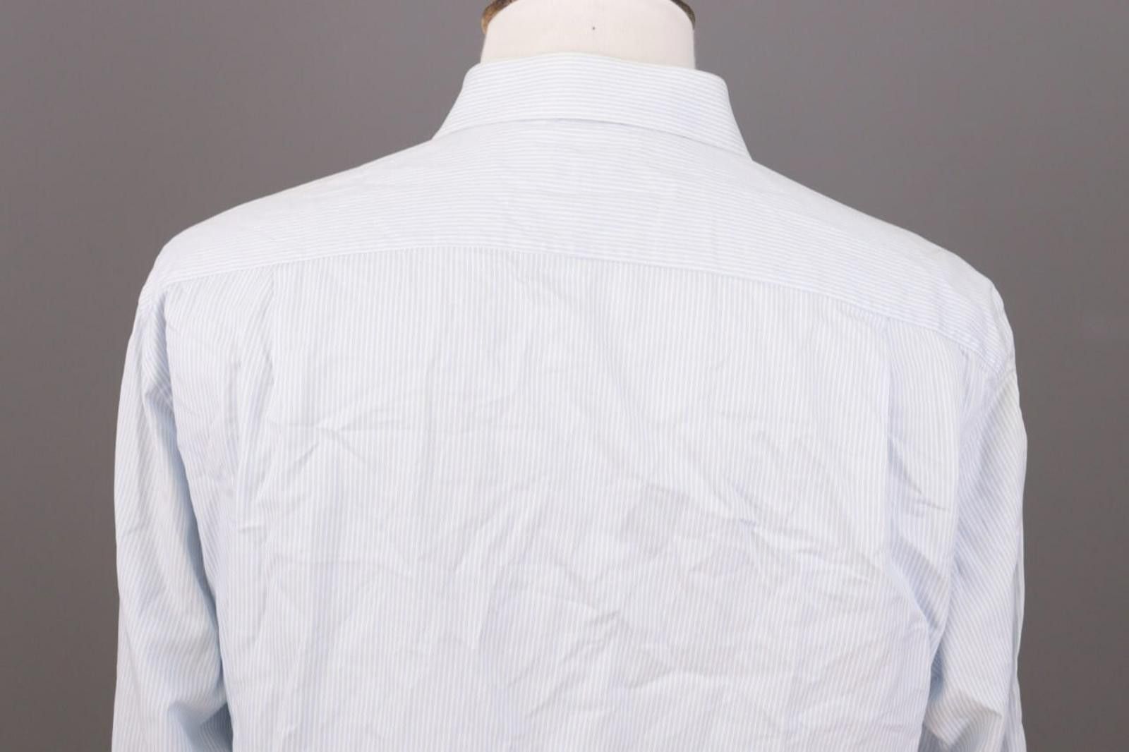 Ermenegildo Zegna Ermenegildo Zegna Blue Pinstripe Shirt Size 43 / 17 Size US M / EU 48-50 / 2 - 11 Thumbnail