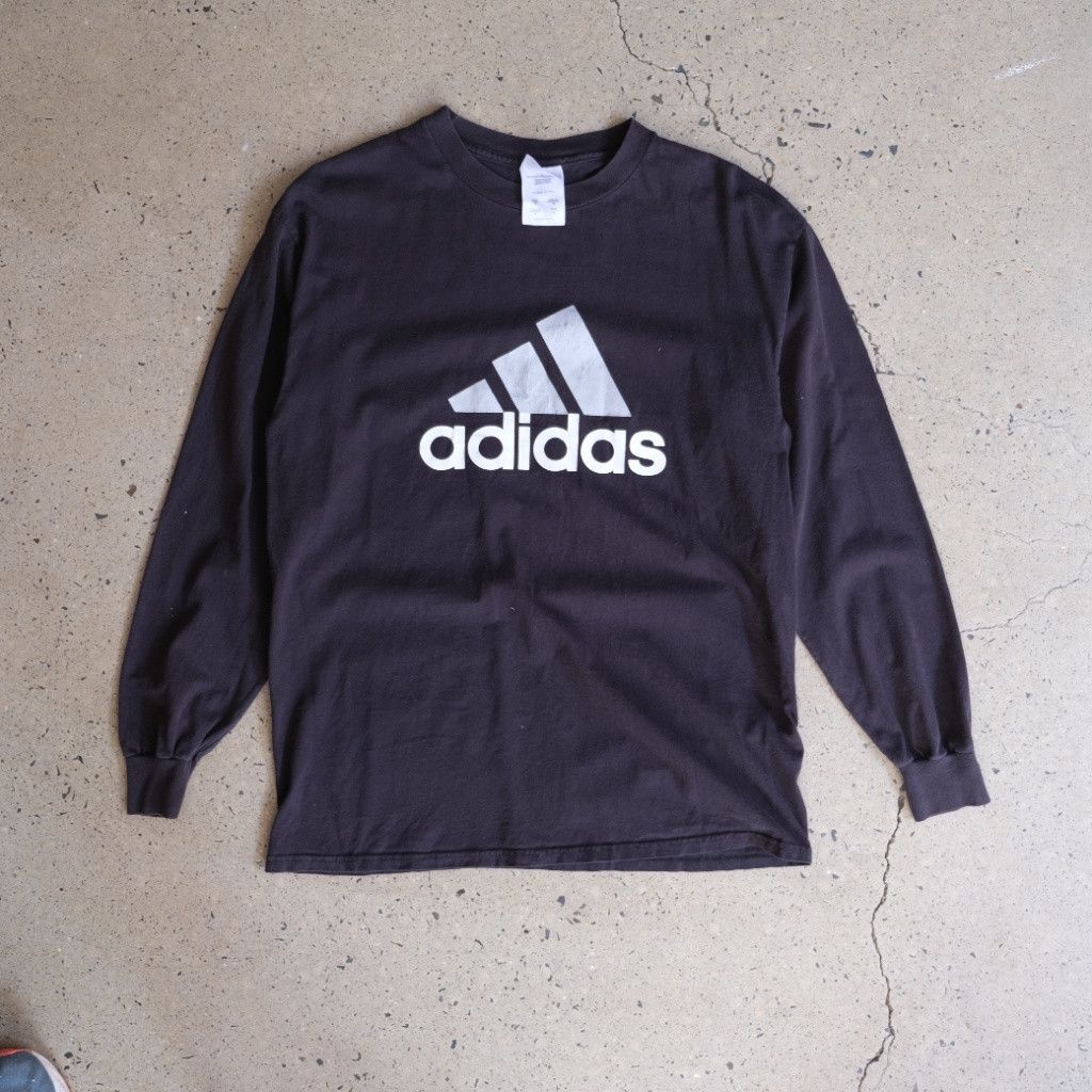 Adidas Adidas Long Sleeve T-Shirt Black White Logo M Size US M / EU 48-50 / 2 - 1 Thumbnail