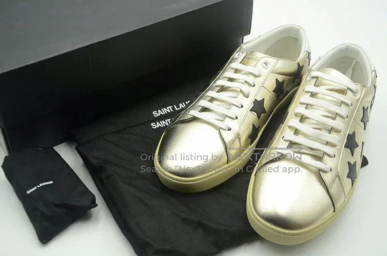 Saint Laurent Paris Saint Laurent Paris Star Gold Sneakers Casual Shoes Size US 10 / EU 43 - 1 Thumbnail