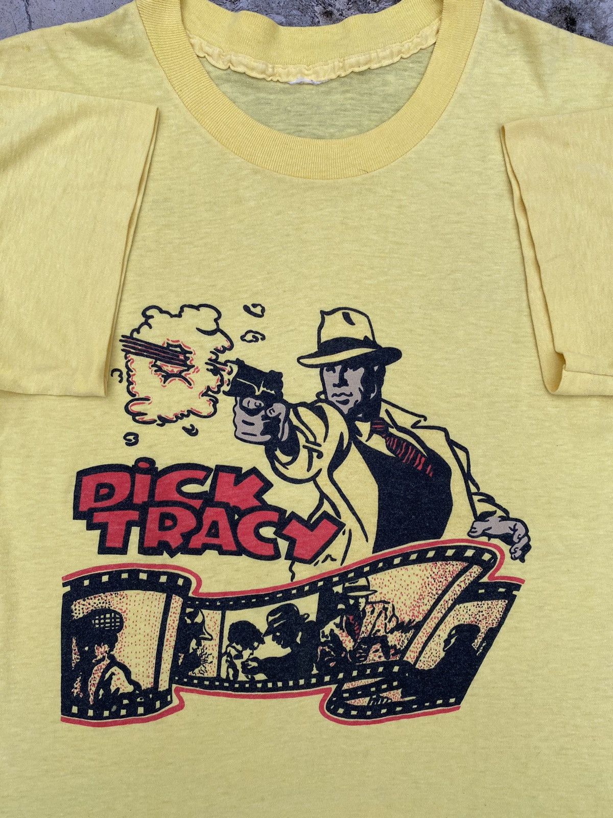 Vintage Paper Tin Dick Tracy Shirt Distressed Size US M / EU 48-50 / 2 - 3 Thumbnail