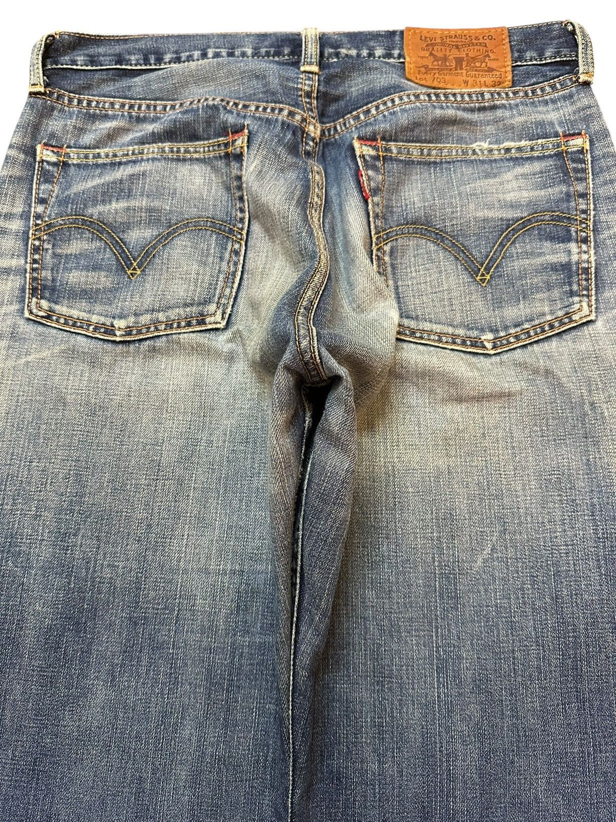Levi's Vintage 90s Levis 703 Faded Wash Distress Baggy Jeans Size US 32 / EU 48 - 5 Thumbnail