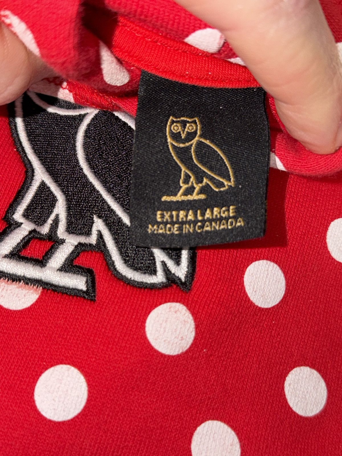 Drake OVO Red Polka Dot Classic Owl Hoodie Comme Des Garçons Size US XL / EU 56 / 4 - 10 Thumbnail