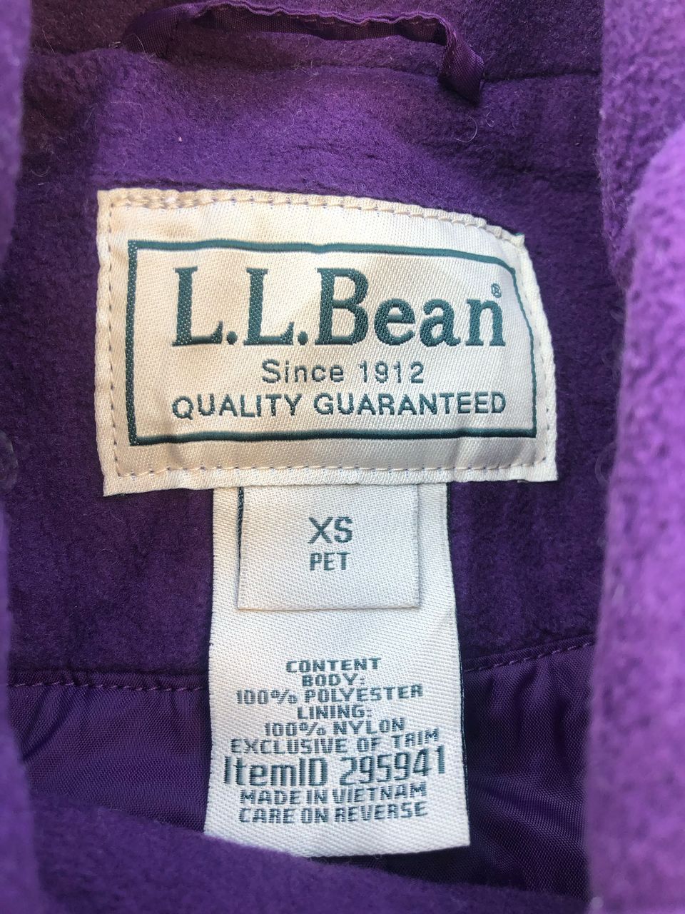 L.L. Bean Vintage LL Bean Double Breasted Fleece Coat Size XS / US 0-2 / IT 36-38 - 3 Thumbnail