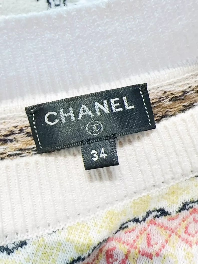 Chanel Chanel Cuban series mixed color double C knitted sweater Size XXS / US 00 / IT 34 - 4 Thumbnail