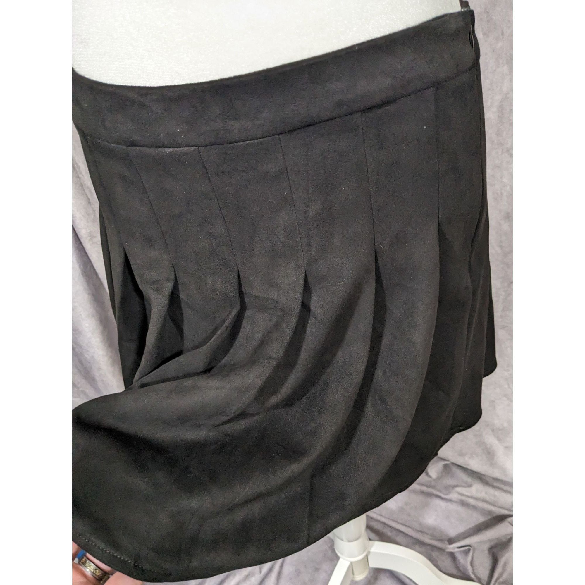 Other Gothic Microsuede Pleated Skirt by Blashe Size 33" - 4 Thumbnail