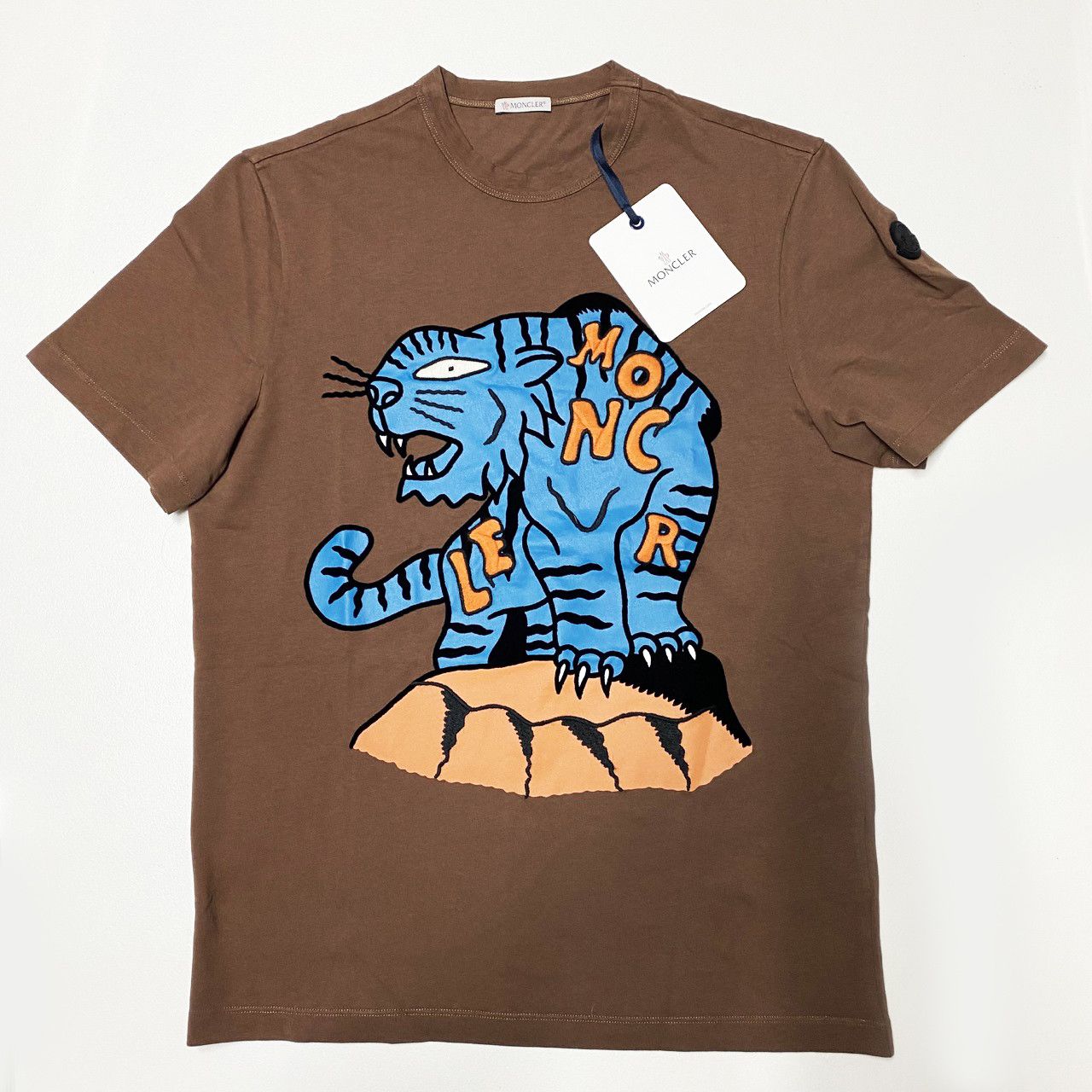 image of Moncler Tshirt Size M Medium Brown Tee T-Shirt Mens Tiger