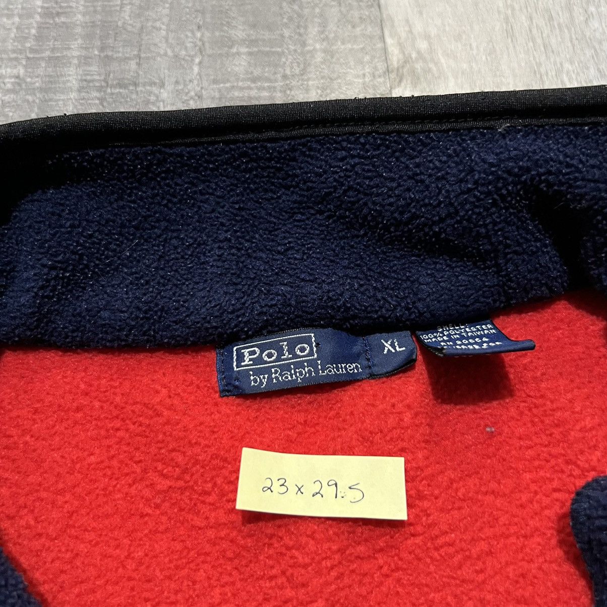 Polo Ralph Lauren × Vintage VTG Polo Ralph Lauren 80s/90s Red 1/4 Zip Fleece Jacket Size US XL / EU 56 / 4 - 5 Thumbnail
