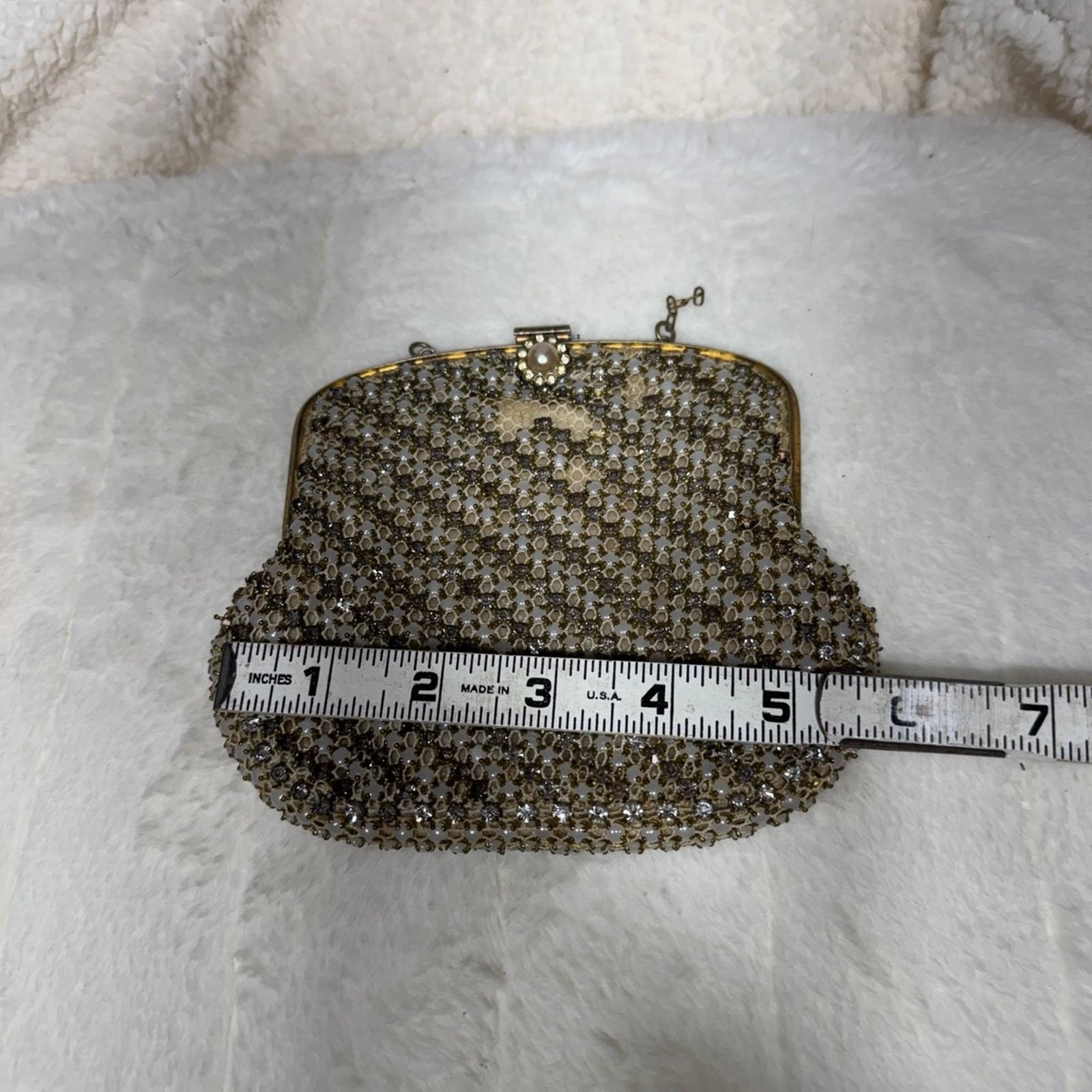 NBDN Nobrandedon VTG rhinestone beaded clutch Size ONE SIZE - 5 Thumbnail