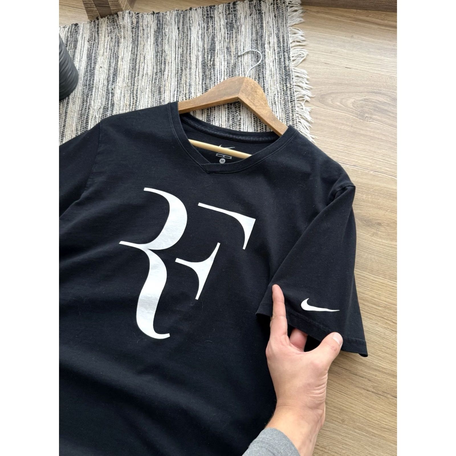 Nike VINTAGE Nike Roger Federer T-Shirt Black M Men Size US M / EU 48-50 / 2 - 4 Thumbnail