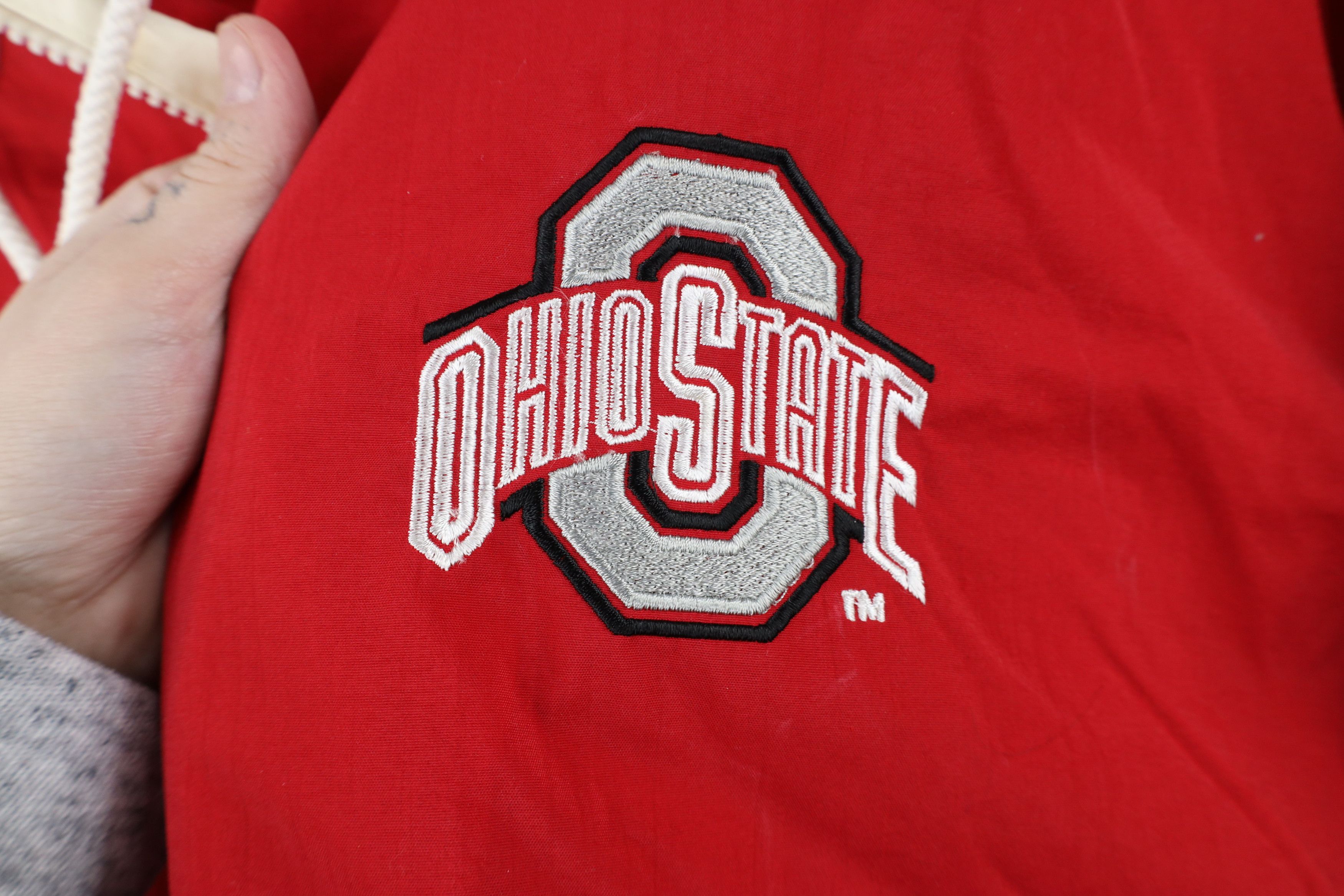 Vintage Vintage 90s Ohio State University Hooded Windbreaker Jacket Size US XL / EU 56 / 4 - 5 Thumbnail