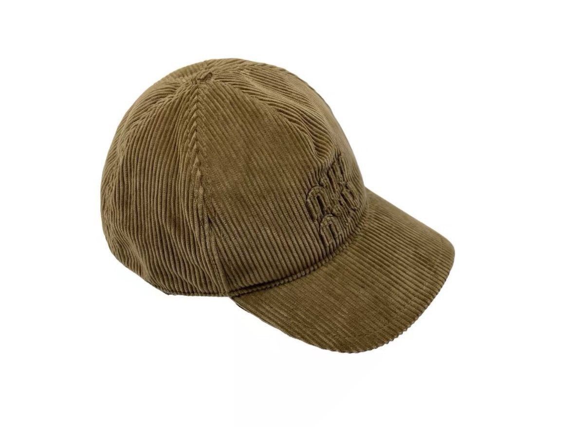 Miu Miu Beige Corduroy Baseball Cap Size ONE SIZE - 1 Thumbnail