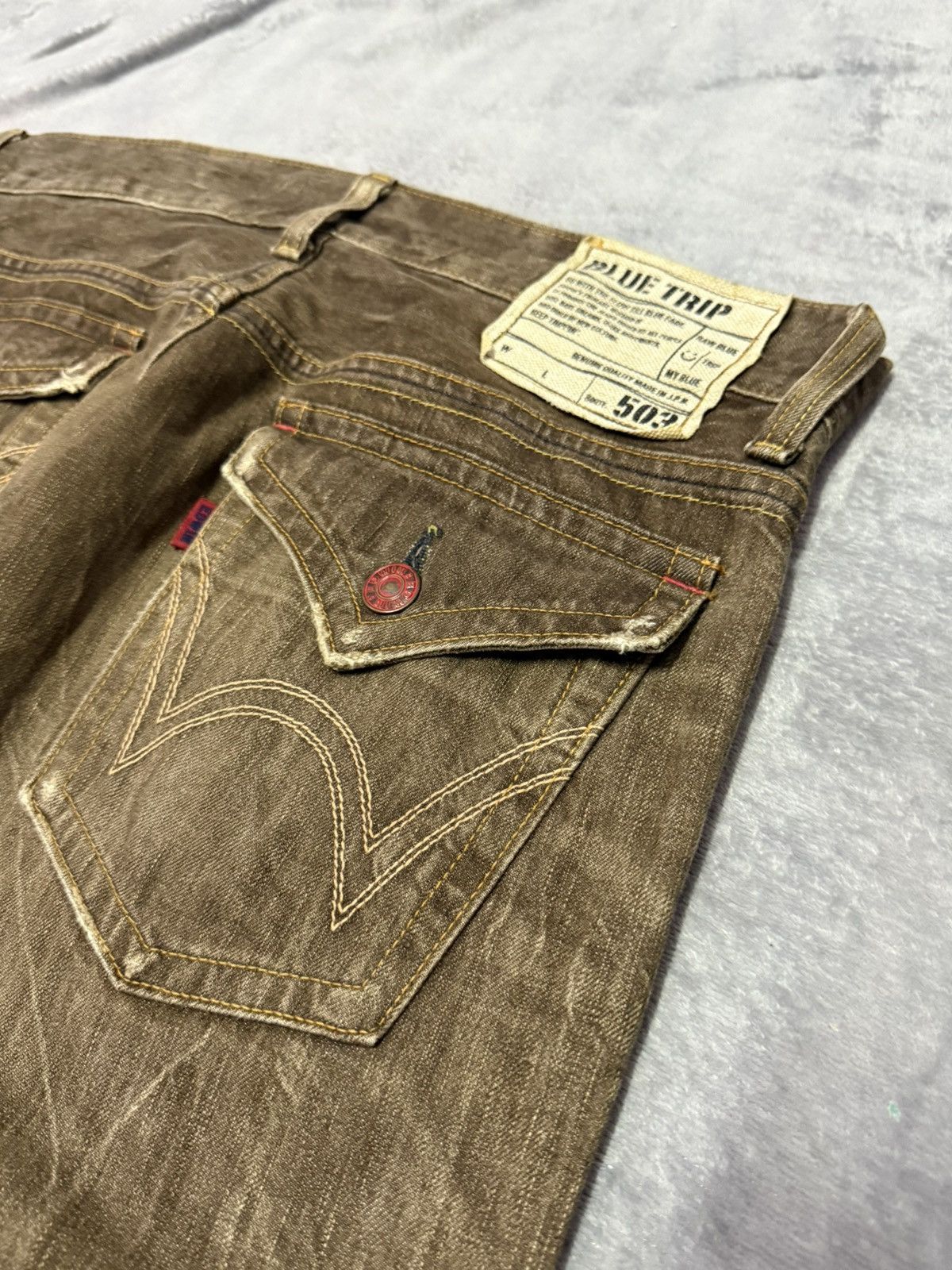 Edwin Edwin 503 Flare Faded Brown Bootcut Jeans Size US 34 / EU 50 - 17 Thumbnail