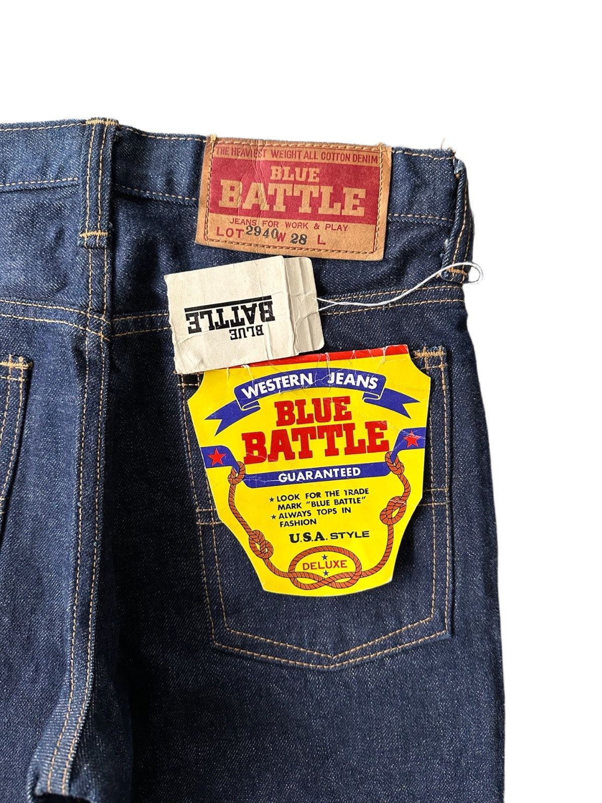 Japanese Brand Vintage Blue Battle Japanese Denim Flare Bell Bottom Jeans Size US 28 / EU 44 - 13 Thumbnail