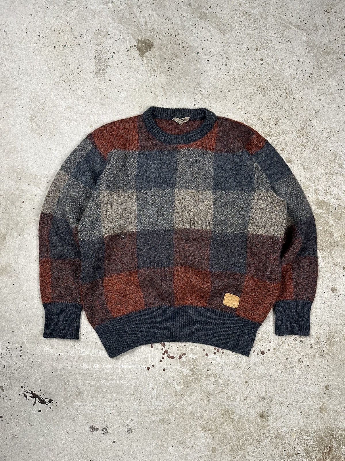 Paul & Shark Vintage 90s Paul & Shark Check Wool Sweater Jumper Size US S / EU 44-46 / 1 - 1 Thumbnail