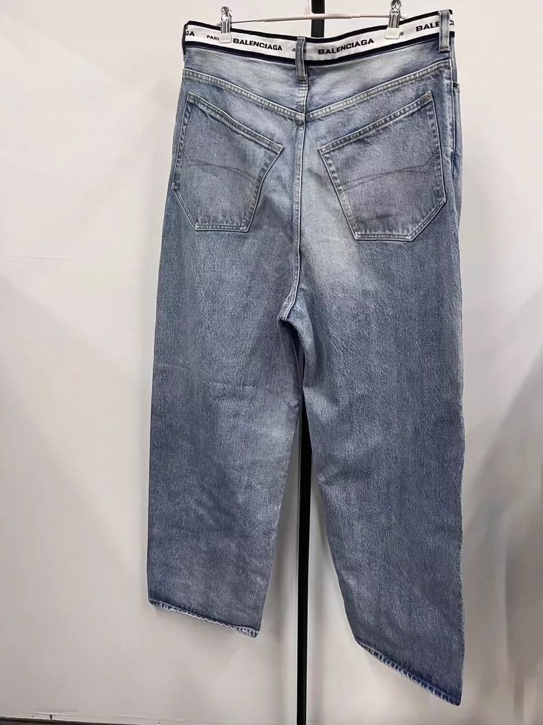 Other Balenciaga size M Washed Belt Washed Black Wide Leg Destru Size US 26 / EU 42 - 2 Thumbnail