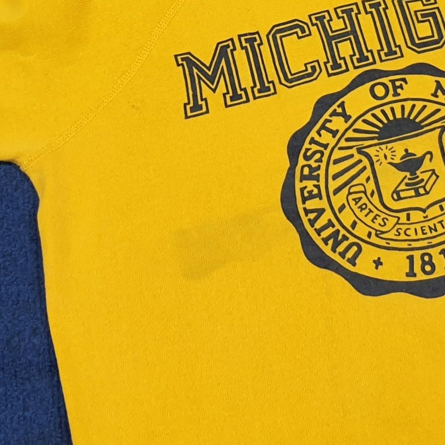 Vintage Vintage 80s University of Michigan Maize Crewneck C292N27 Size US S / EU 44-46 / 1 - 9 Thumbnail