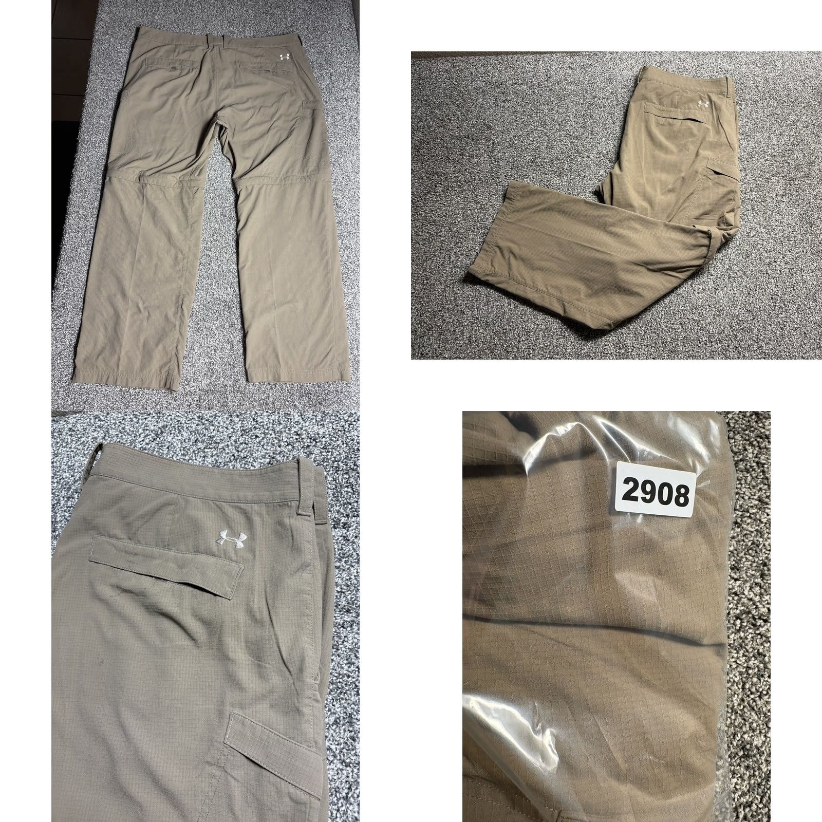 Under Armour Under Armour Ripstop Pants Mens 42x32 Beige Cargo Convertible Hooded? No. Size US 42 / EU 58 - 10 Thumbnail