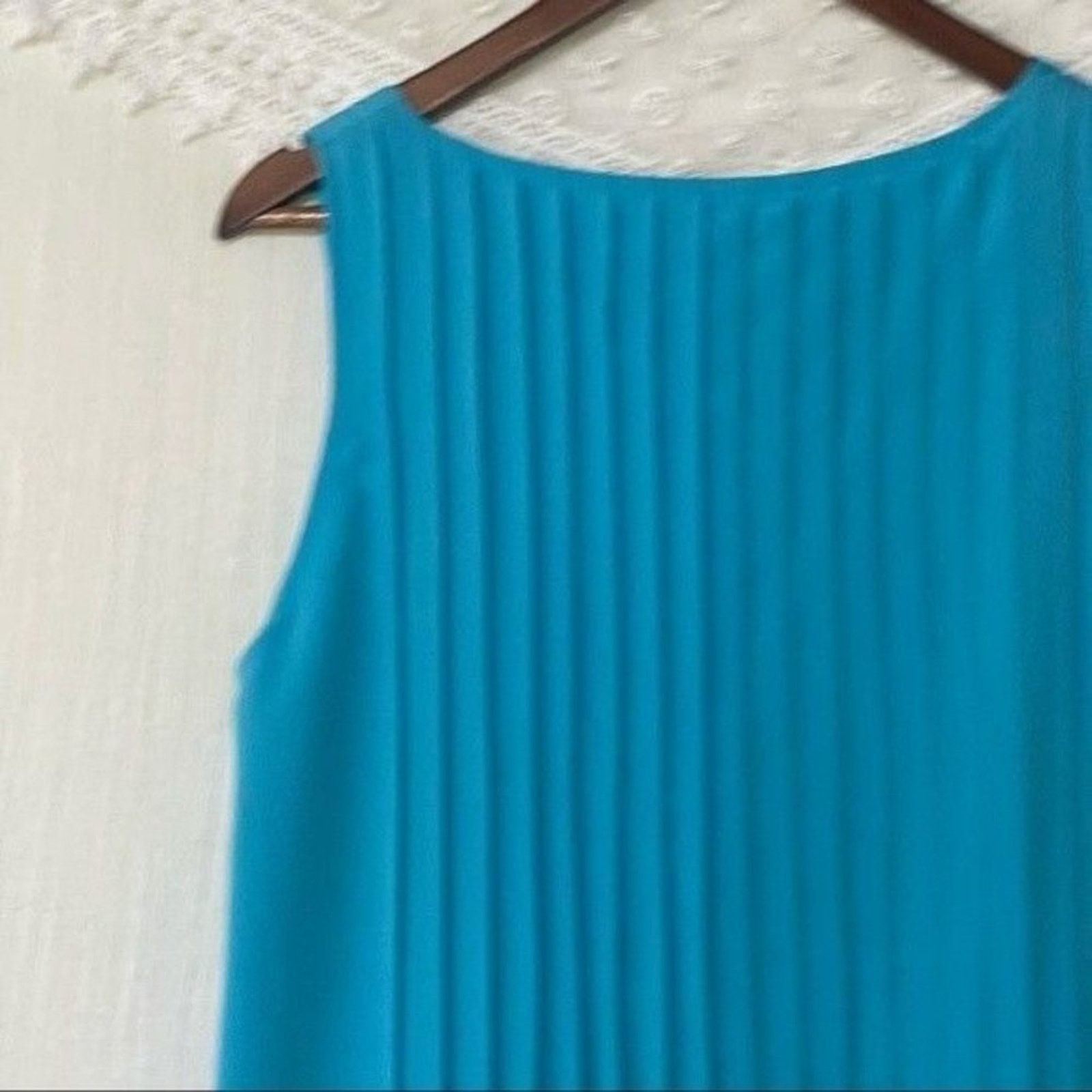 Lauren Ralph Lauren Lauren Ralph Lauren Sleeveless Pleated Dress Turquoise 14 Size XL / US 12-14 / IT 48-50 - 13 Thumbnail