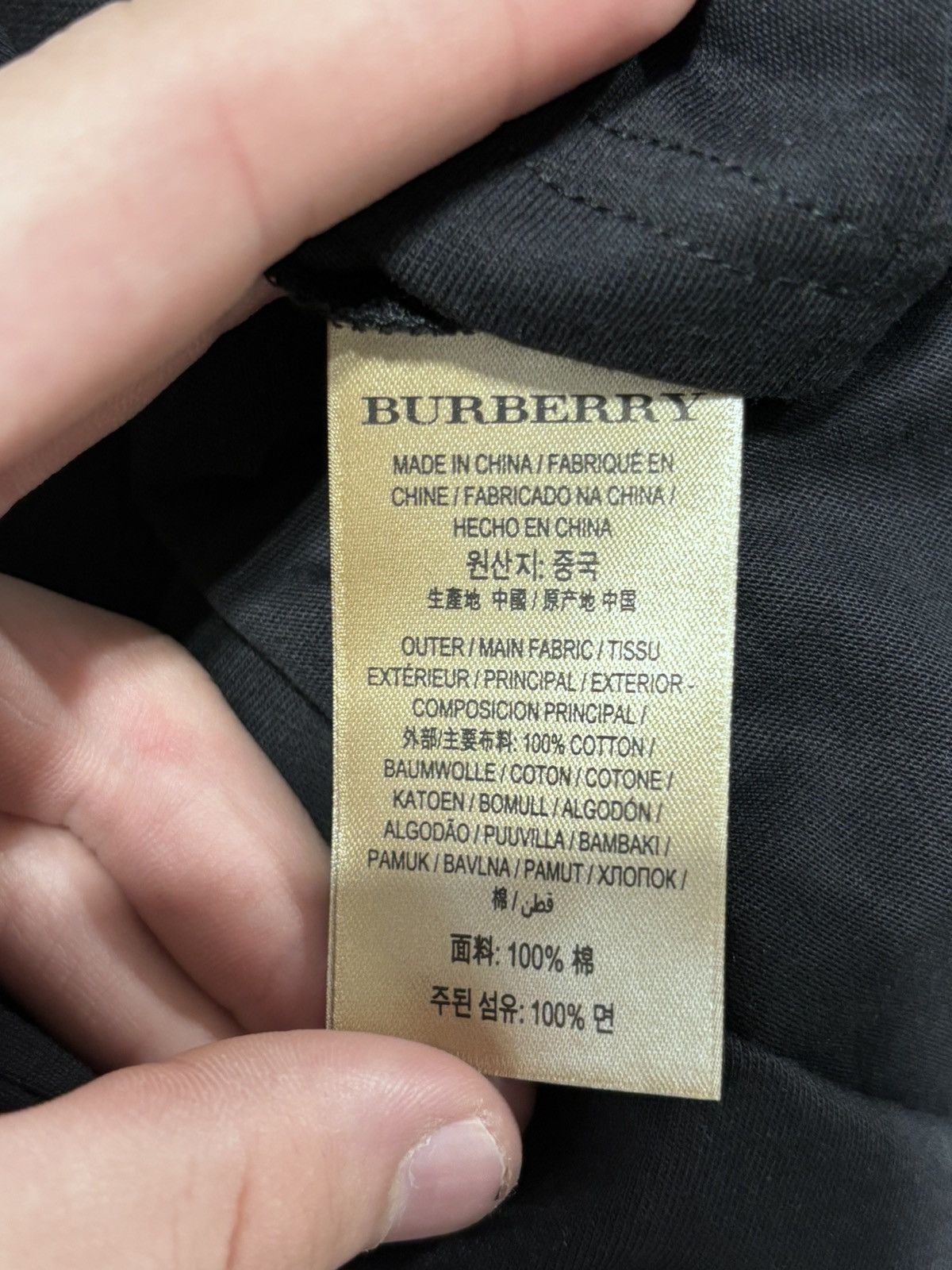 Burberry BURBERRY London, England Black Tee Size US L / EU 52-54 / 3 - 6 Thumbnail