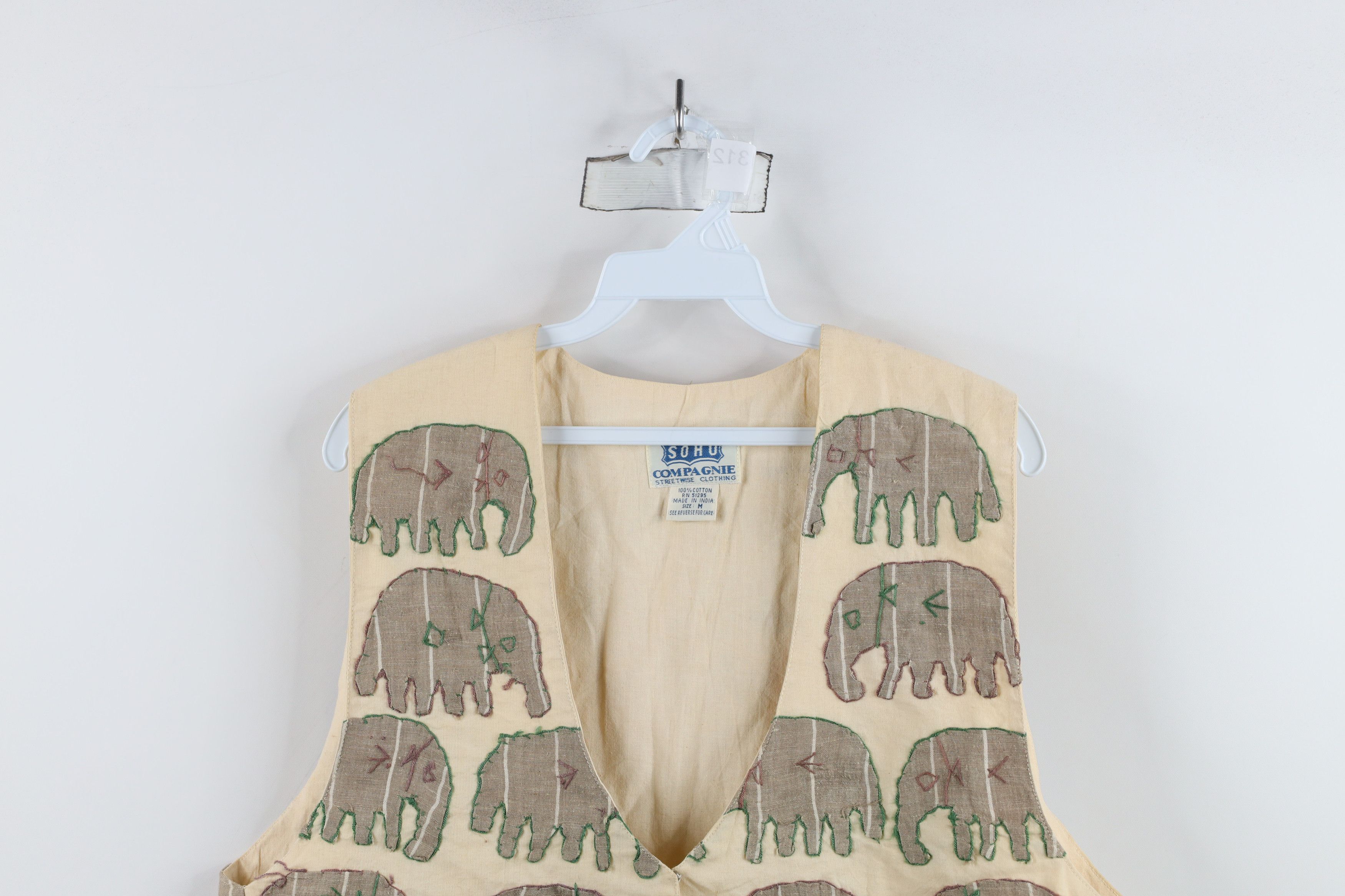 Vintage Vintage 70s Streetwear Distressed Elephant Patch Vest Jacket Size M / US 6-8 / IT 42-44 - 2 Thumbnail