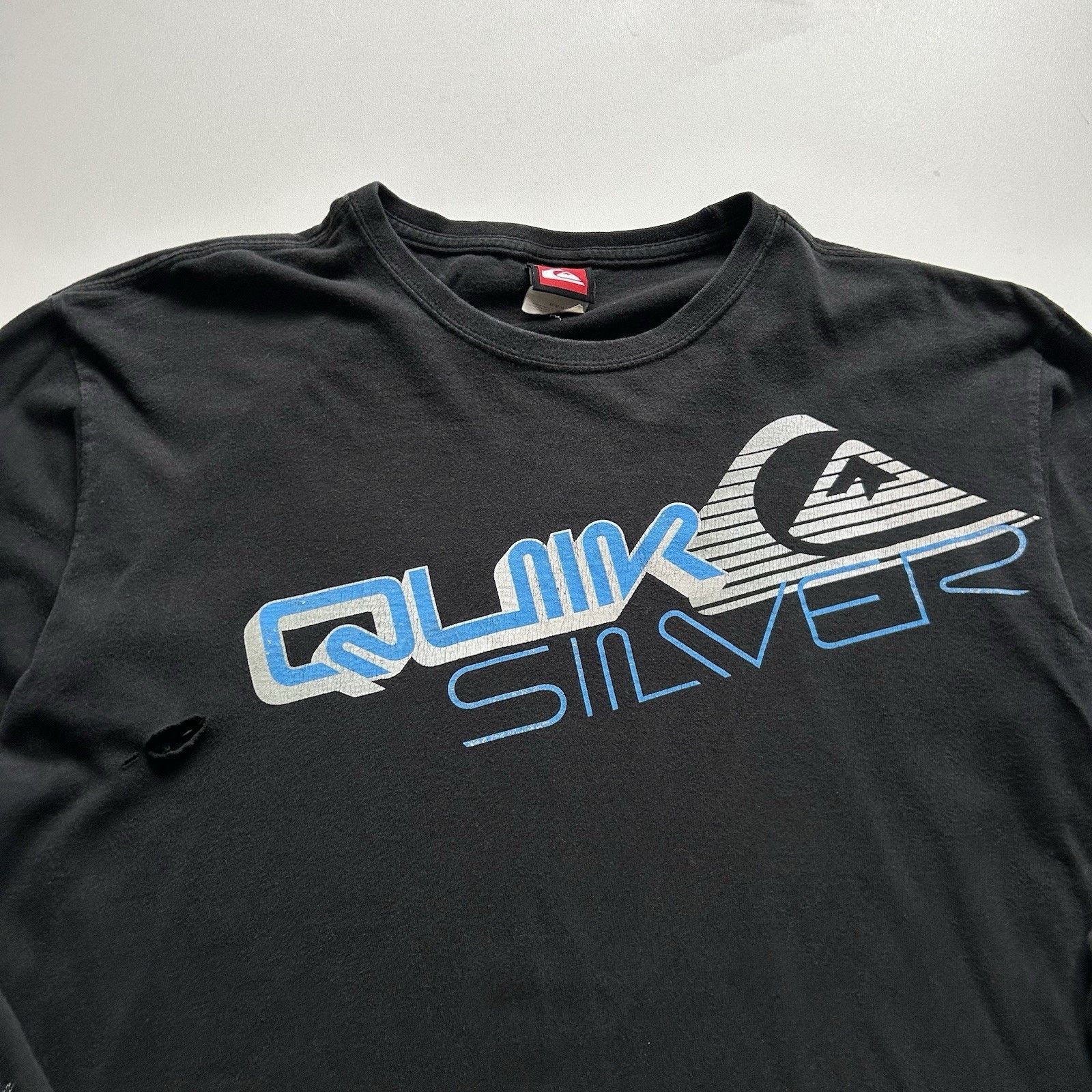 Quiksilver Vintage Quiksilver Shirt Medium Black Long Sleeve Distressed Size US M / EU 48-50 / 2 - 2 Thumbnail