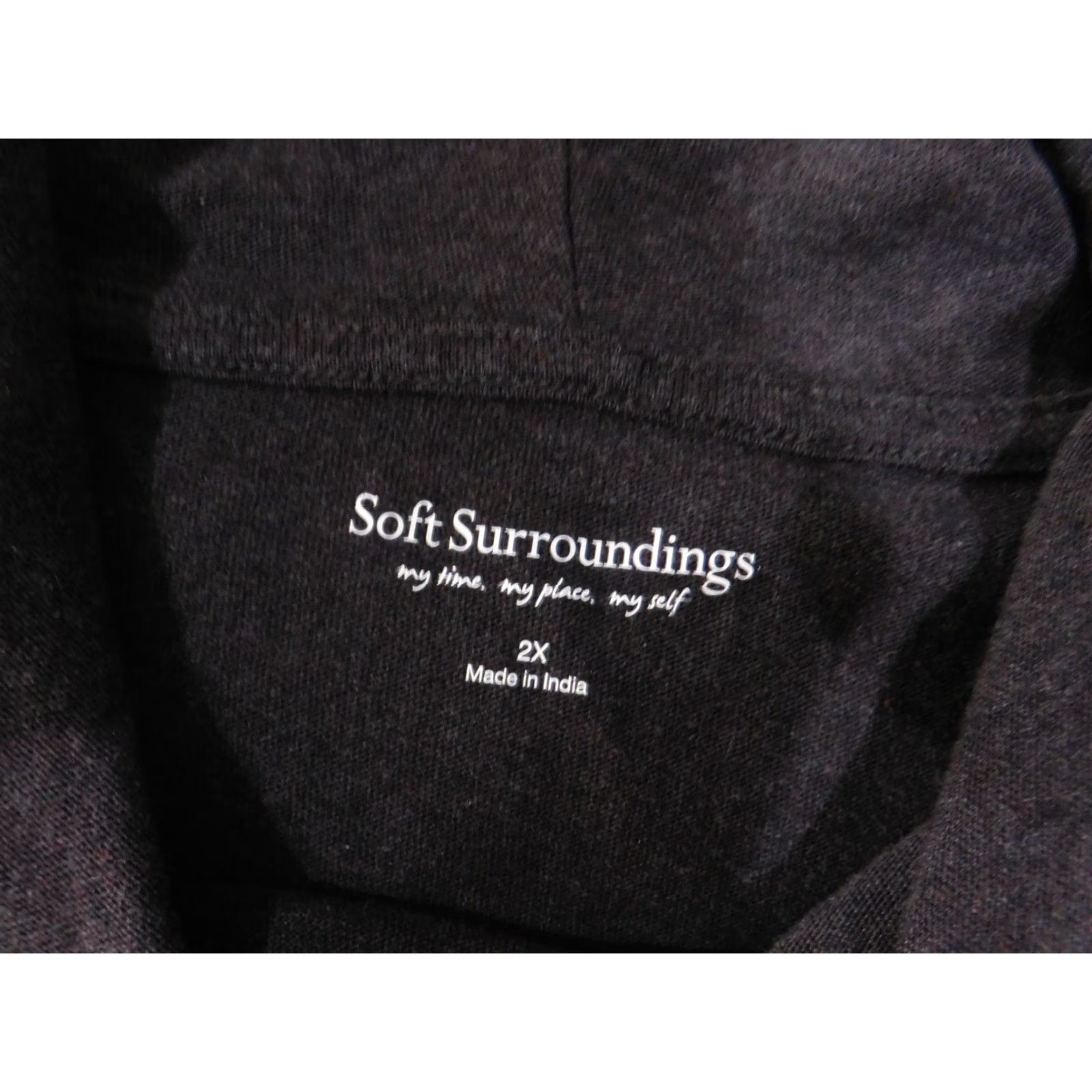 Soft Surroundings Soft Surroundings SweatER Womens 2XL Black Cowl Neck Long Sleeve Tunic Pullover Layered Knit Top Size XXL / US 16-18 / IT 52-54 - 5 Thumbnail