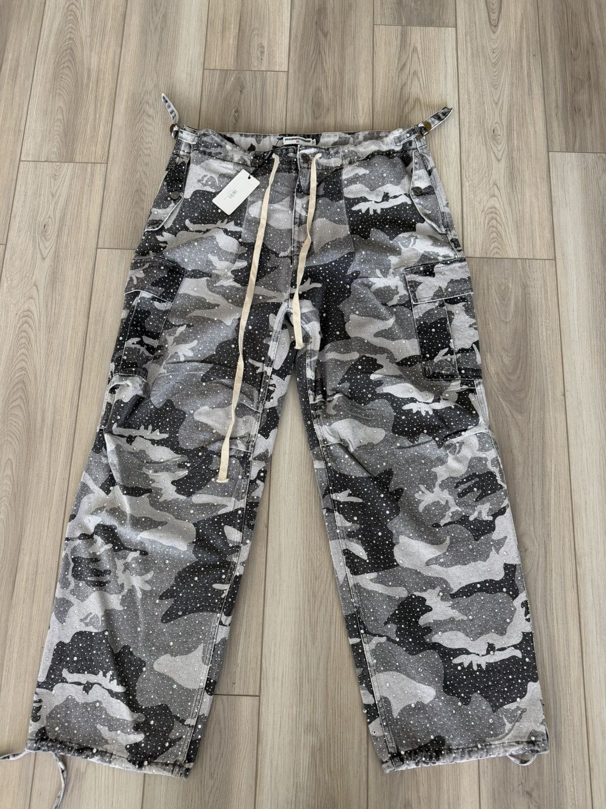 Vale Vale Crystal Camo Cargo Pants Straight Fit Size US 36 / EU 52 - 1 Thumbnail