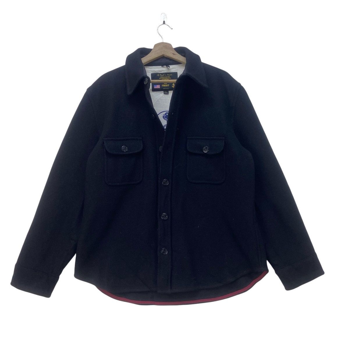 FIDELITY フィデリティ メルトンCPO JACKET navy L Fidelity