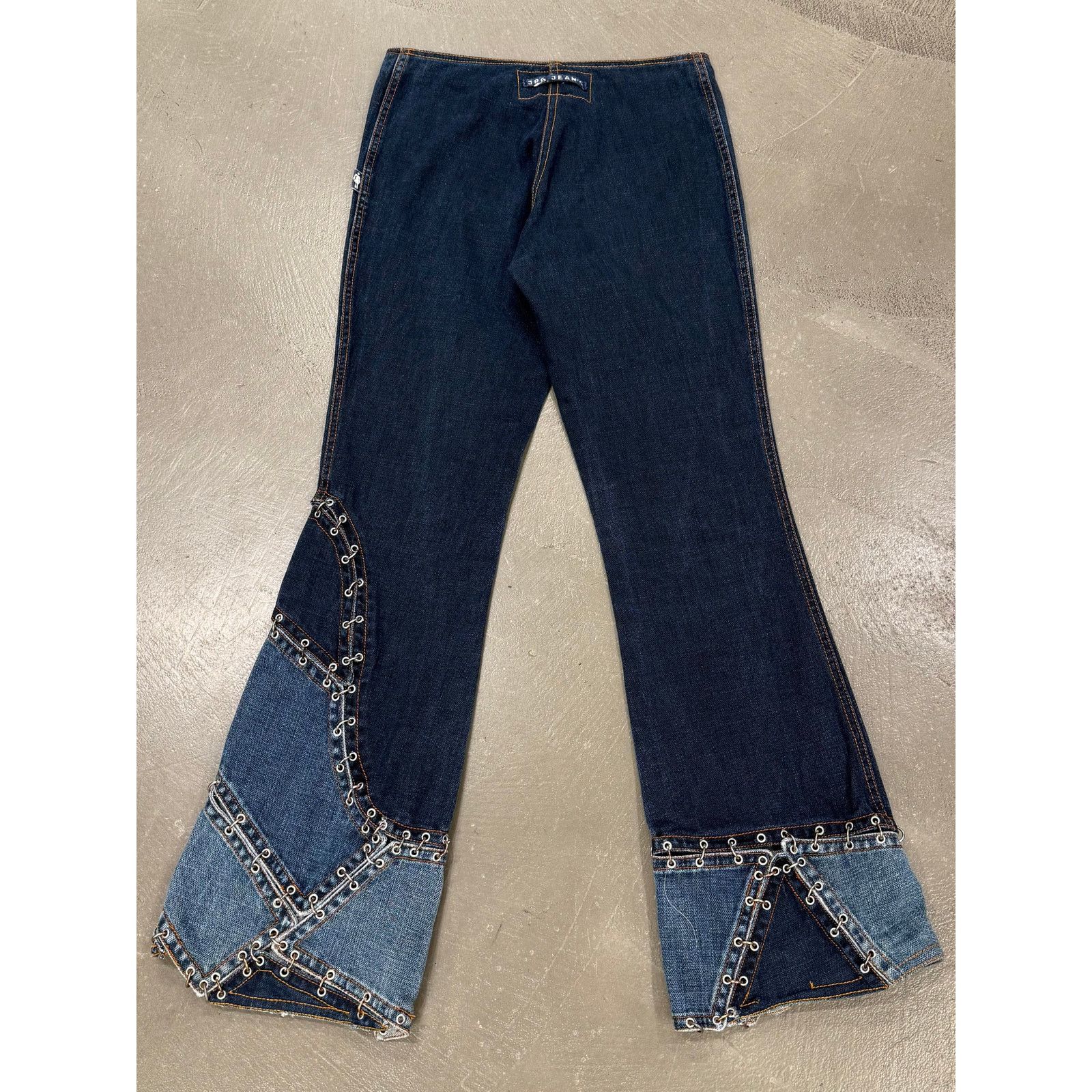 Jean Paul Gaultier 2000s Jean Paul Gaultier pierced patchwork flared jeans Size US 32 / EU 48 - 2 Thumbnail