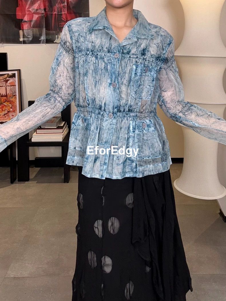 Issey Miyake issey miyake The glacier blue burned the shirt Size M / US 6-8 / IT 42-44 - 2 Thumbnail