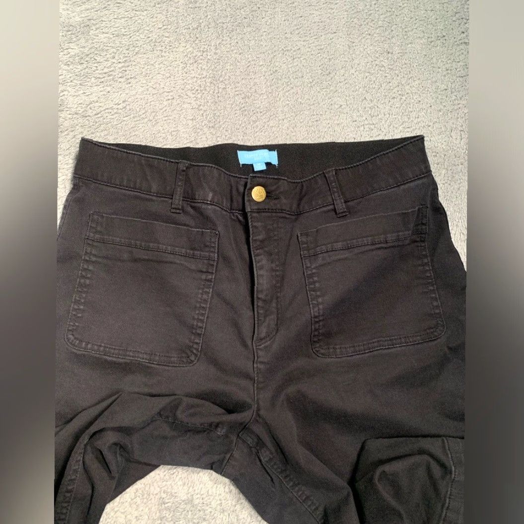 Vintage Draper James Pants - RSVP Black Wide-Leg Dress Pants 16W Plus, Women, Black, 16W, Wide-Leg, Dress Pants, Womens Size 38" / US 16 / IT 52 - 5 Thumbnail