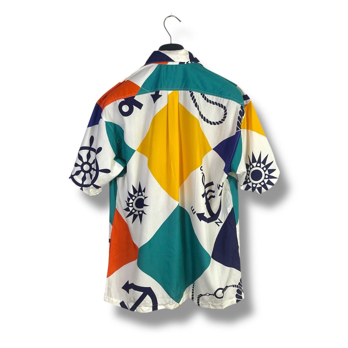 Vintage Rare! Vintage Modigliani Italy Nautical Sailing Rayon Shirt Size US M / EU 48-50 / 2 - 2 Thumbnail