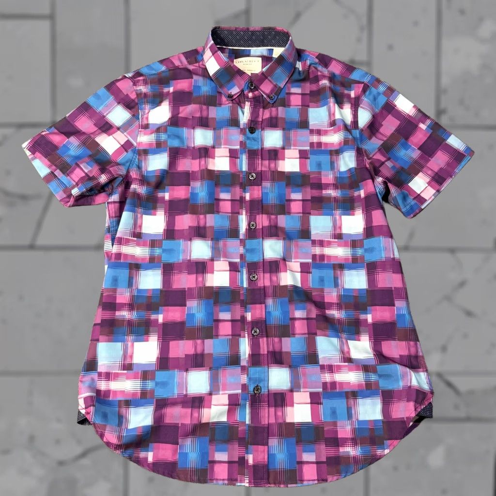 Vintage Construct Shirt Mens Medium Purple Performance Button Up Slim Fit Short Sleeve Size US M / EU 48-50 / 2 - 1 Thumbnail