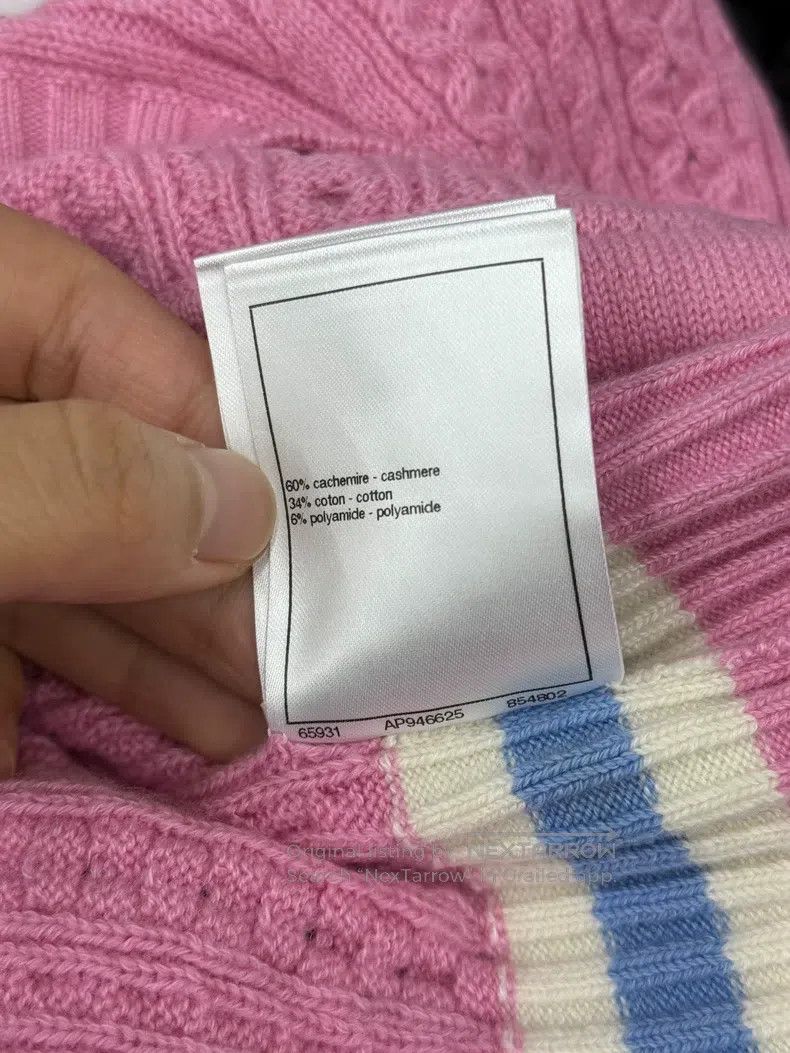 Chanel Chanel Pink neck knit top Size XS / US 0-2 / IT 36-38 - 7 Thumbnail