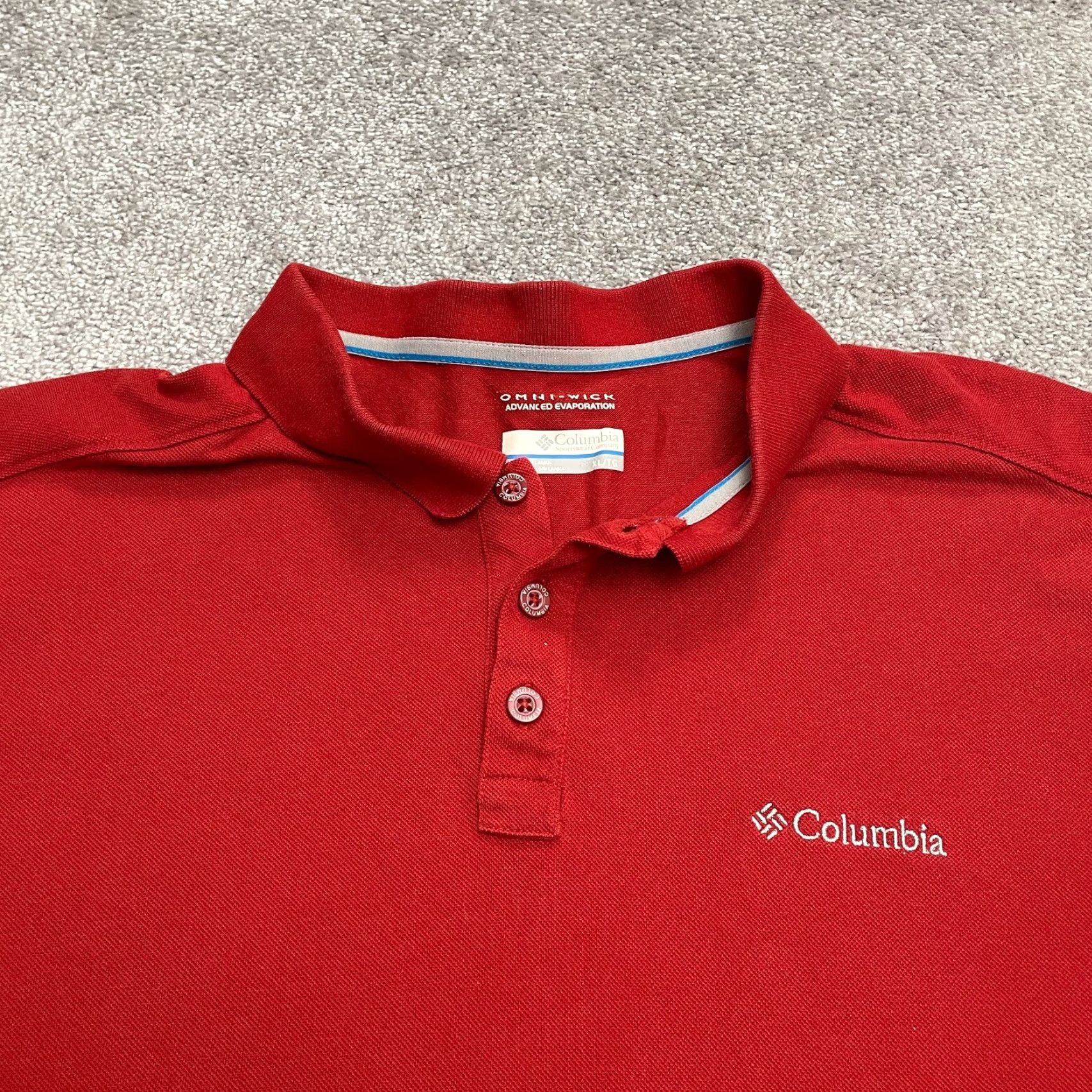 Vintage Columbia Omni Wick Polo Shirt Mens XL Red Short Sleeve Collared Active Golf Size US XL / EU 56 / 4 - 3 Thumbnail