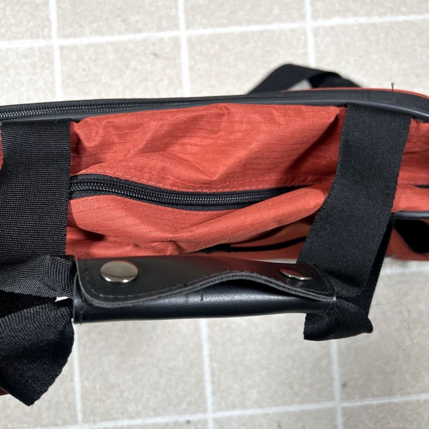 Eddie Bauer VINTAGE Eddie Bauer Duffle Bag Shoulder Strap Small Orange Canvas Men Size ONE SIZE - 3 Thumbnail