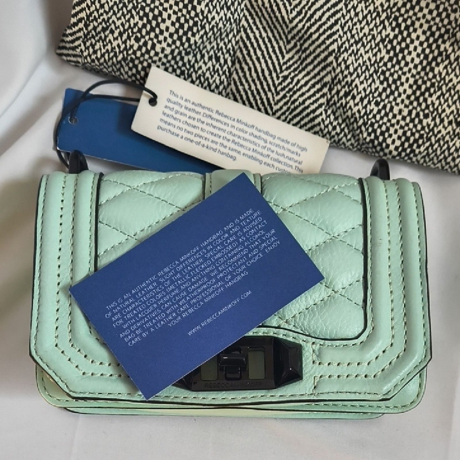 Rebecca Minkoff New - Rebecca Minkoff Mint Green Quilted Leather Crossbody Size ONE SIZE - 3 Thumbnail