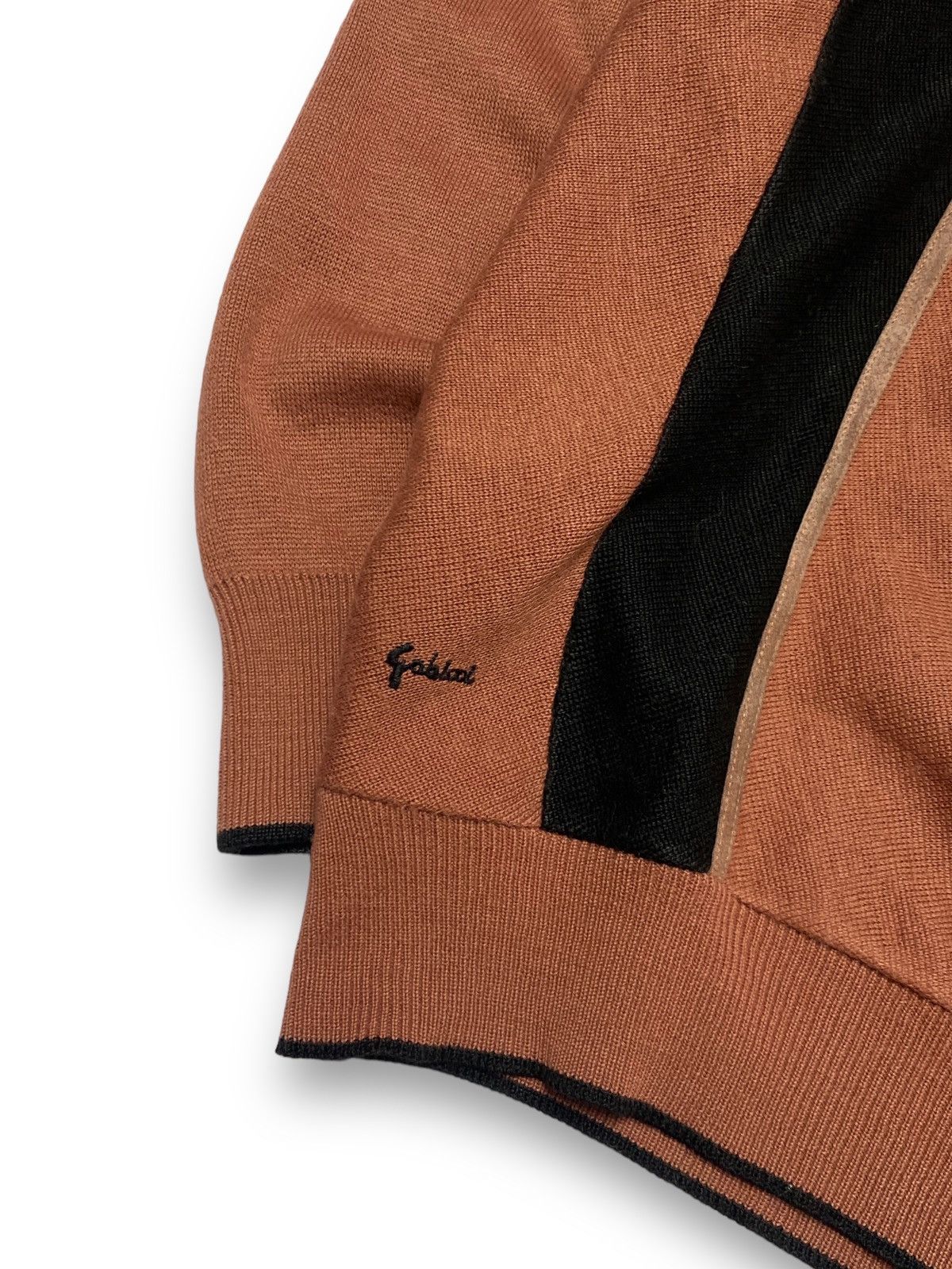 Vintage 90s Vintage GABICCI Old School Crazy Style Sweater V Neck Size US L / EU 52-54 / 3 - 3 Thumbnail