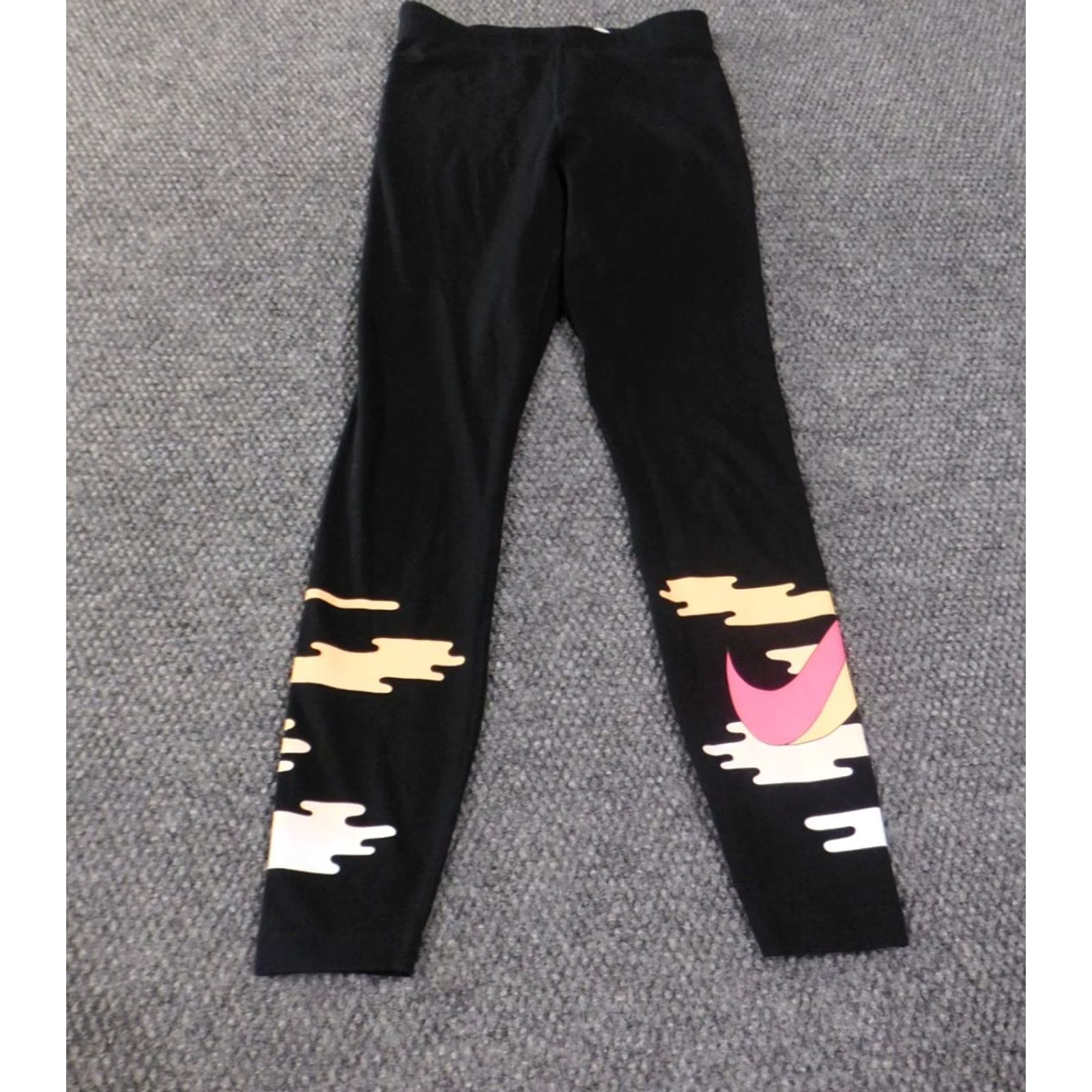 Nike Nike Leggings Women XS Black Logo Dri-Fit Stretch Running Compression Athletic Pants Size 40" / US 18 - 2 Thumbnail