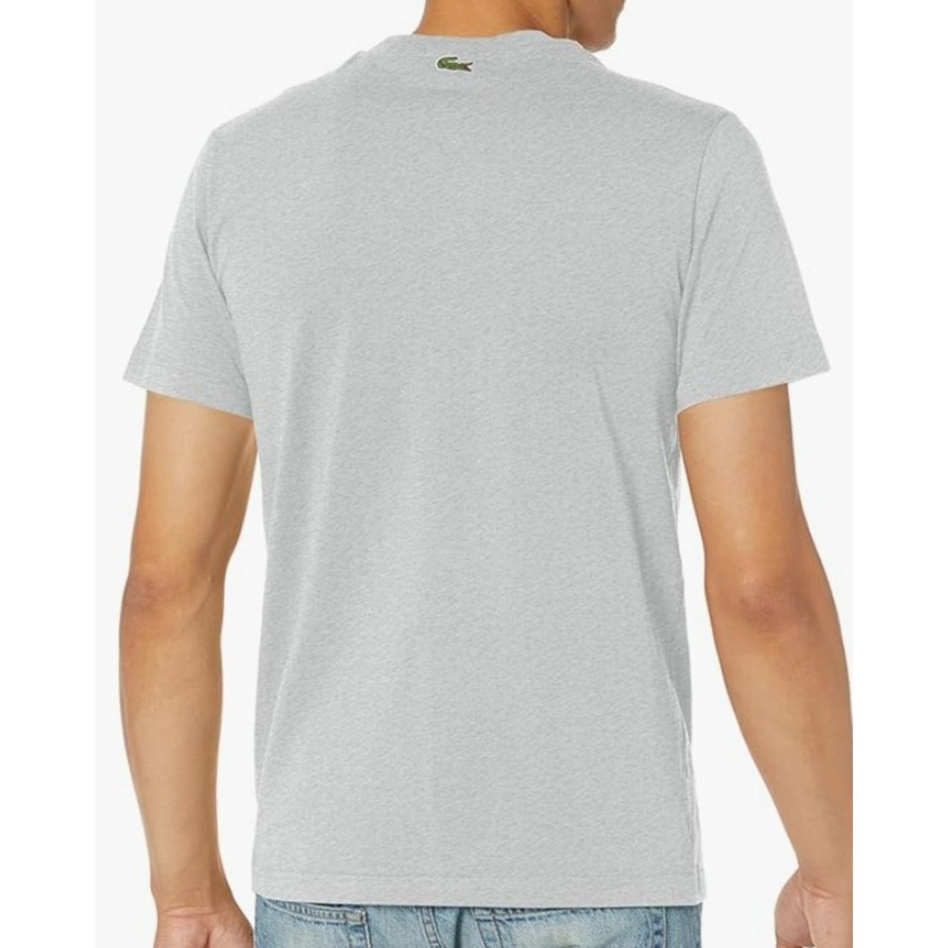 Lacoste Lacoste Men's Crew Neck Croc Graphic T-Shirt Argent Chine S Size US S / EU 44-46 / 1 - 3 Thumbnail