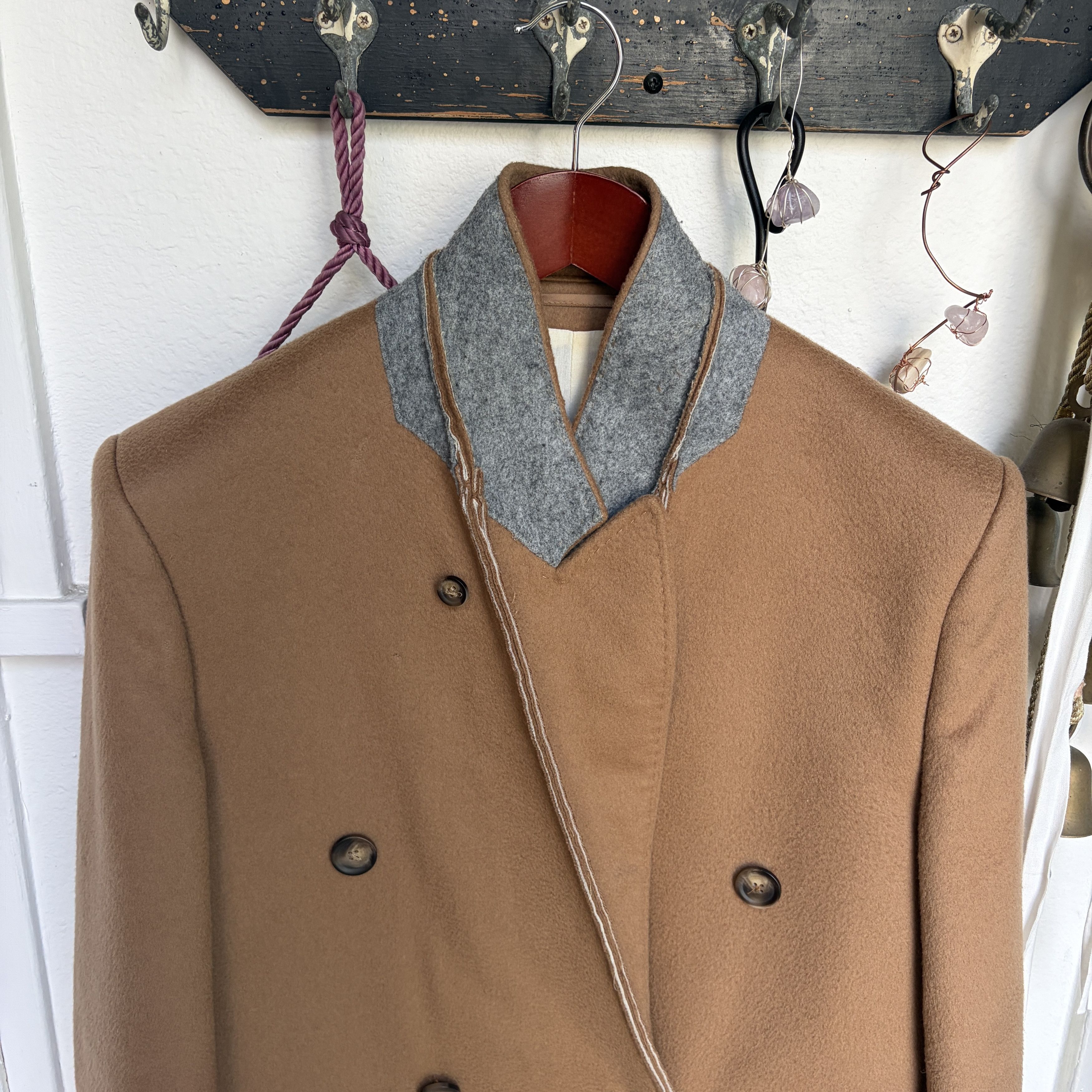 H&M × Maison Margiela Maison Margiela x H&M Camel Double Breasted Overcoat Size US S / EU 44-46 / 1 - 6 Thumbnail