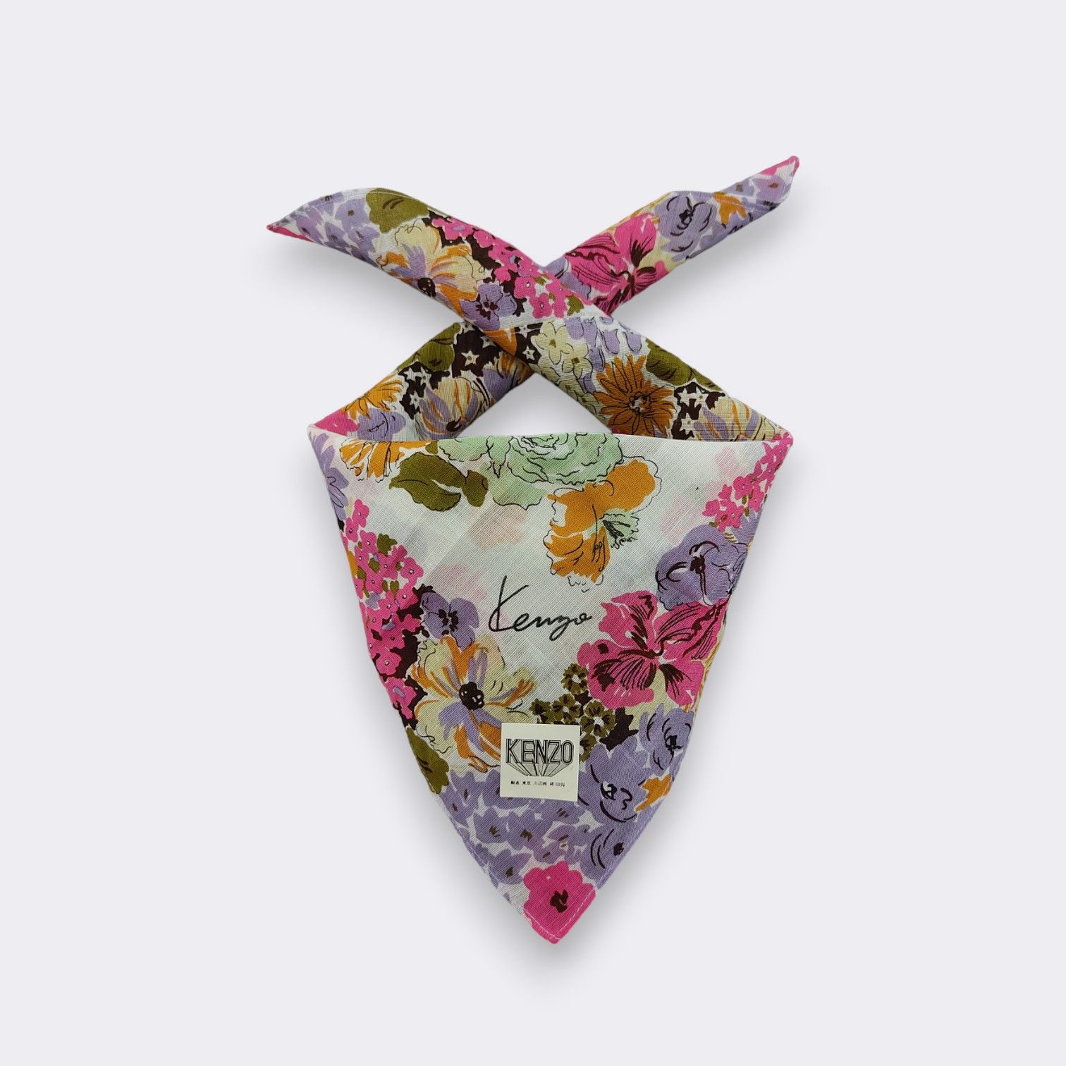 Kenzo Vintage Kenzo Handkerchief Neckerchief Bandana H071B Size ONE SIZE - 2 Thumbnail