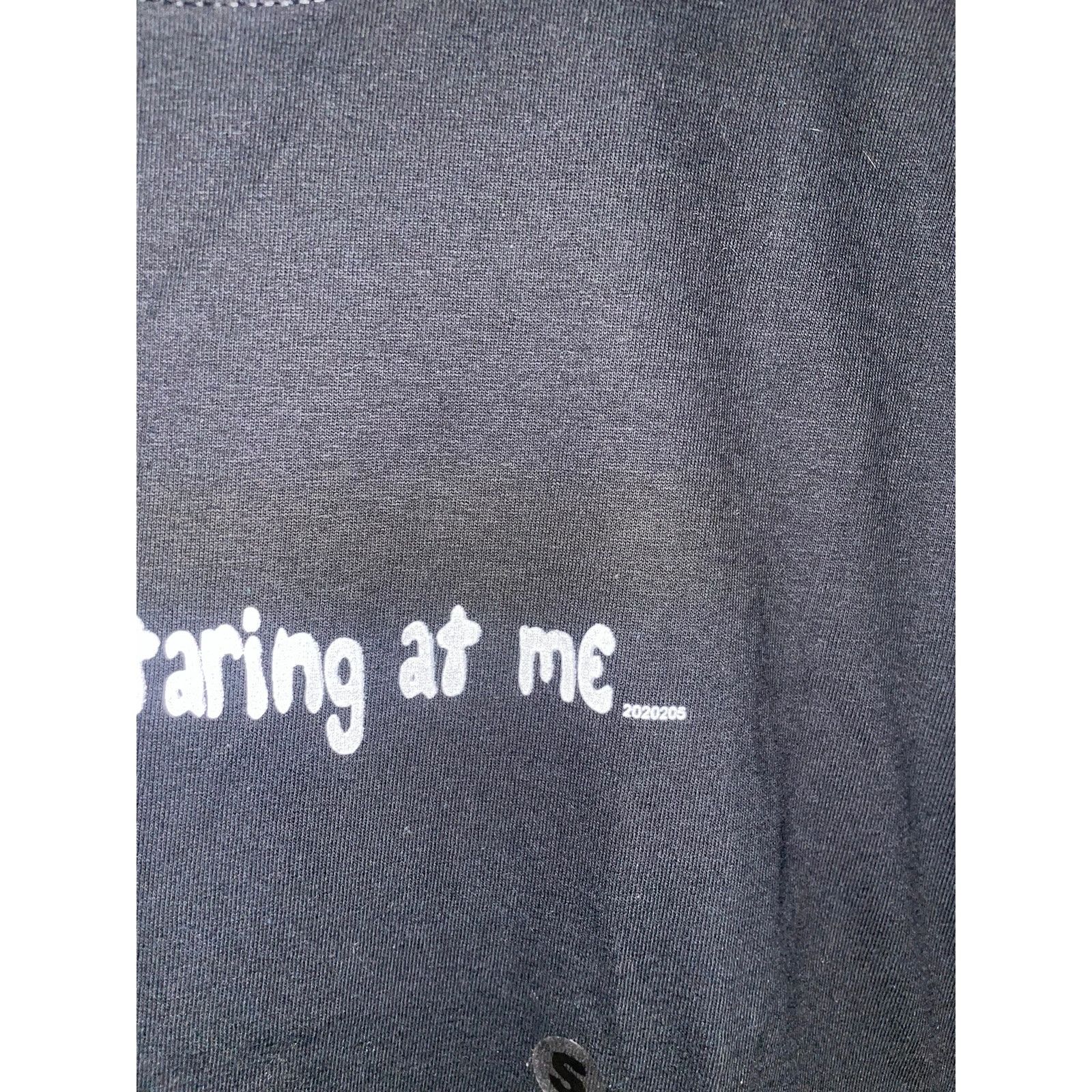 Gildan Y2K Stop Staring At Me Joke Humor Black Shirt 2000s S Small Size US S / EU 44-46 / 1 - 3 Thumbnail