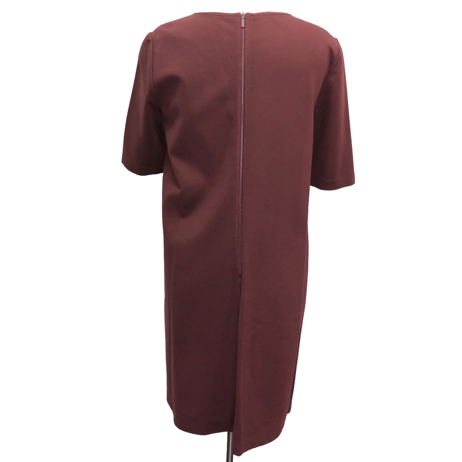 Lafayette 148 Lafayette 148 Size M Dress Shift Burgundy Back Zip Ponte Size M / US 6-8 / IT 42-44 - 14 Thumbnail