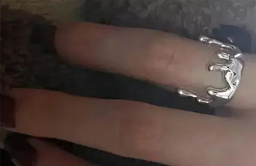 High Sport × Ring Of Fire Irregular Design Punk Star Tail Open Ring Size ONE SIZE - 4 Thumbnail