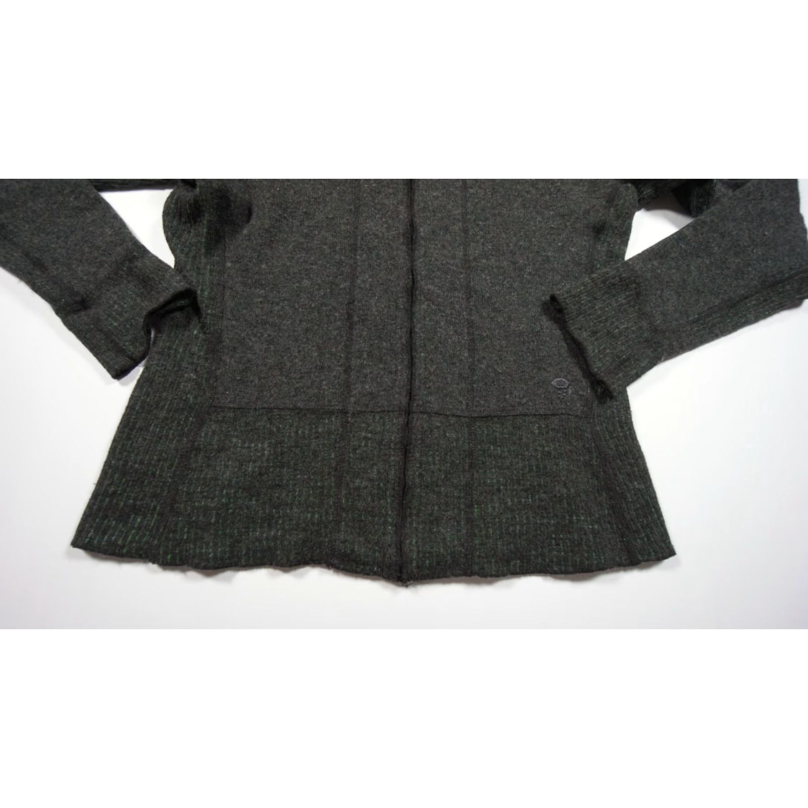 Mountain Hardwear VINTAGE Mountain Hardwear Jacket Womens Large Gray Knit Wool Blend Lightweight Outdoors Size L / US 10 / IT 46 - 4 Thumbnail