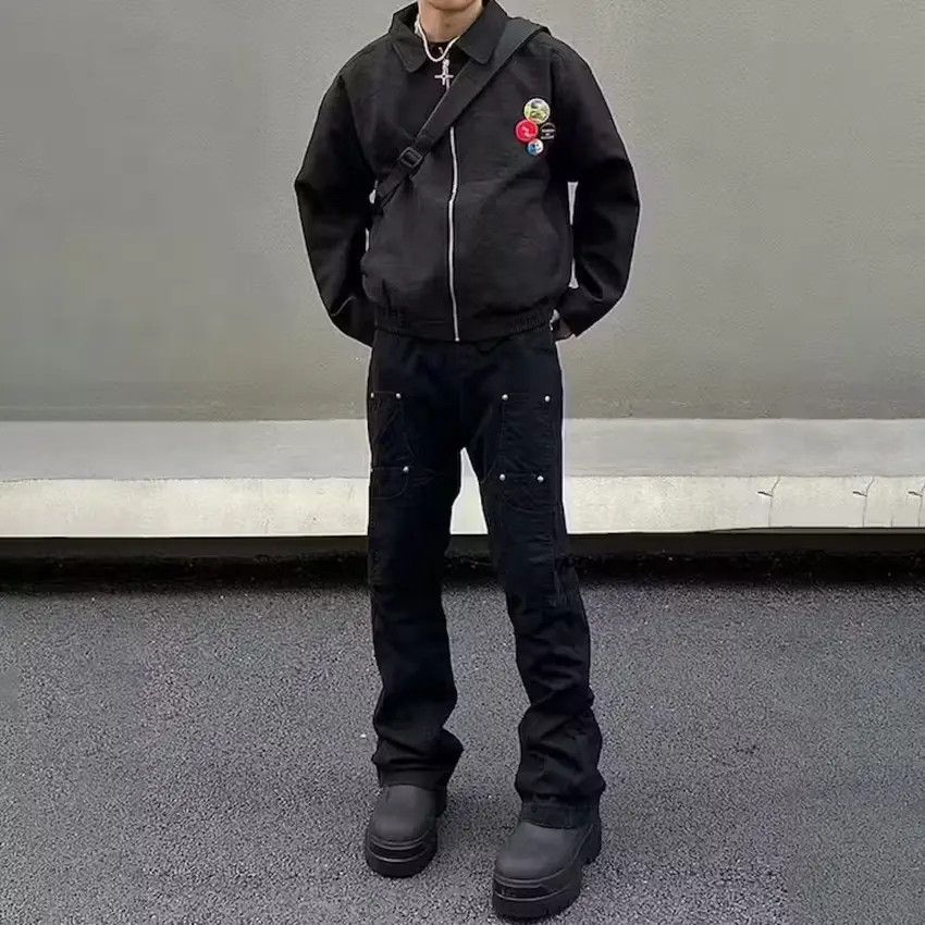 Designer × Japanese Brand Baggy Workwear Pants Black Size US 32 / EU 48 - 3 Thumbnail