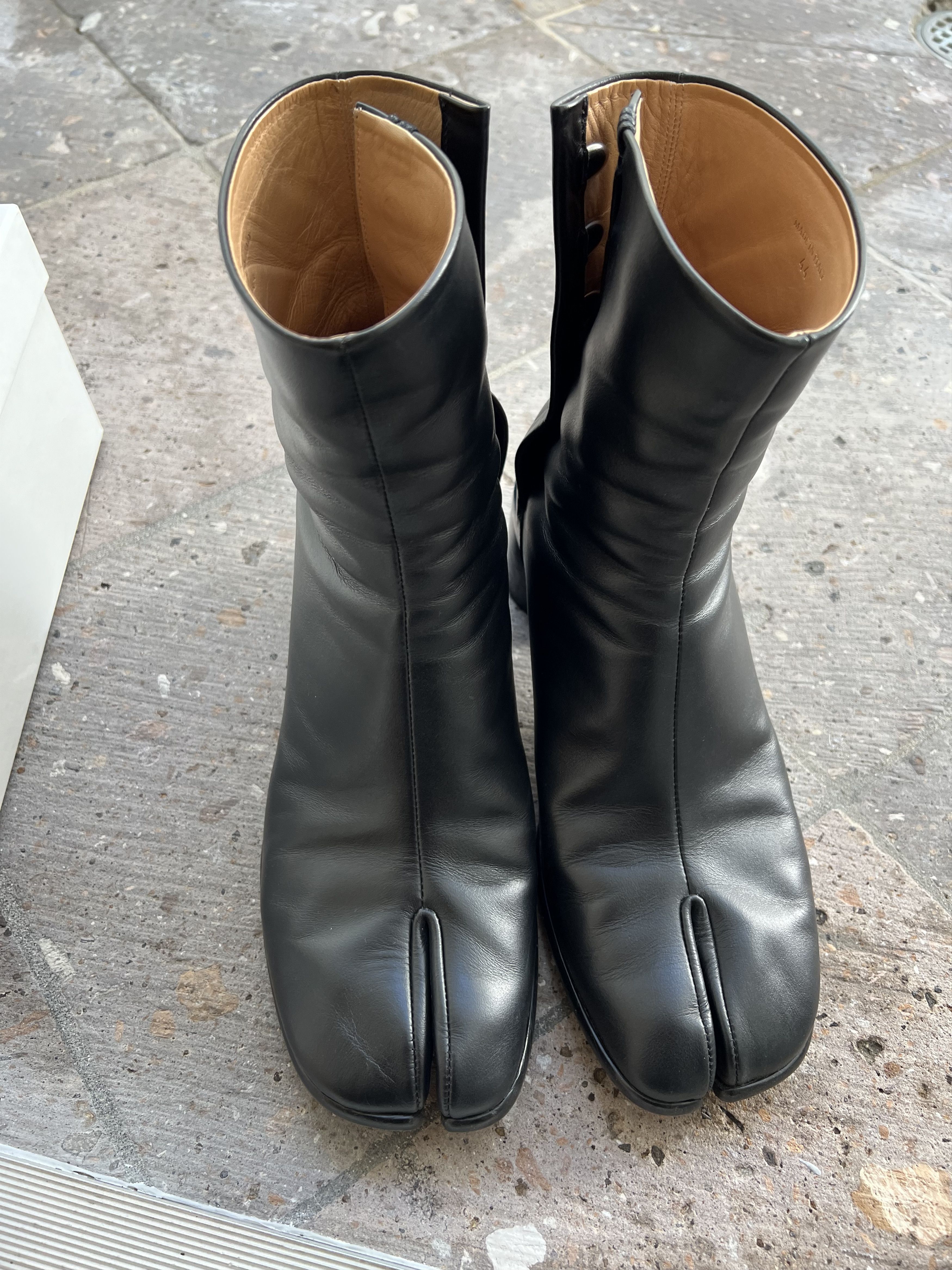 45r 　FEIT　Tabi　Boots　38　24.5 cm MAISON MARGIELA Tabi split-toe leather ankle boots | NET-A
