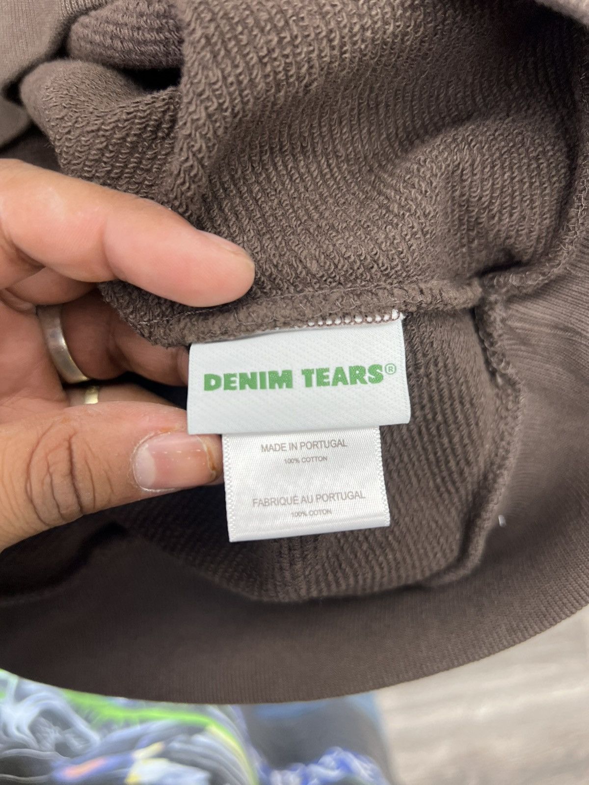 DENIM TEARS Denim Tears Cut Out Hoodie 'Brown' XXL Size US XXL / EU 58 / 5 - 4 Thumbnail
